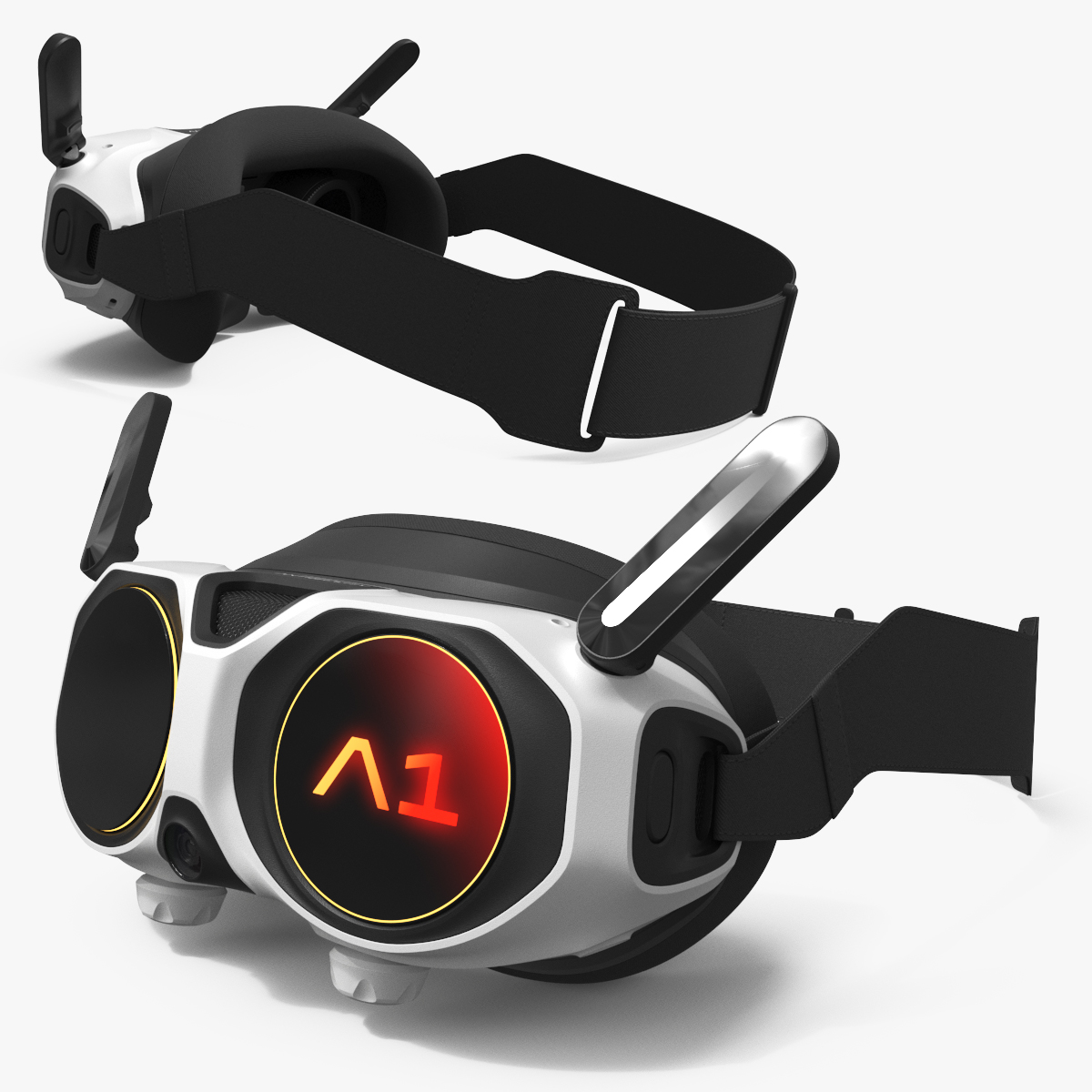 Antigravity A1 FPV Drone Goggles with Dual Antenna 3D model preview