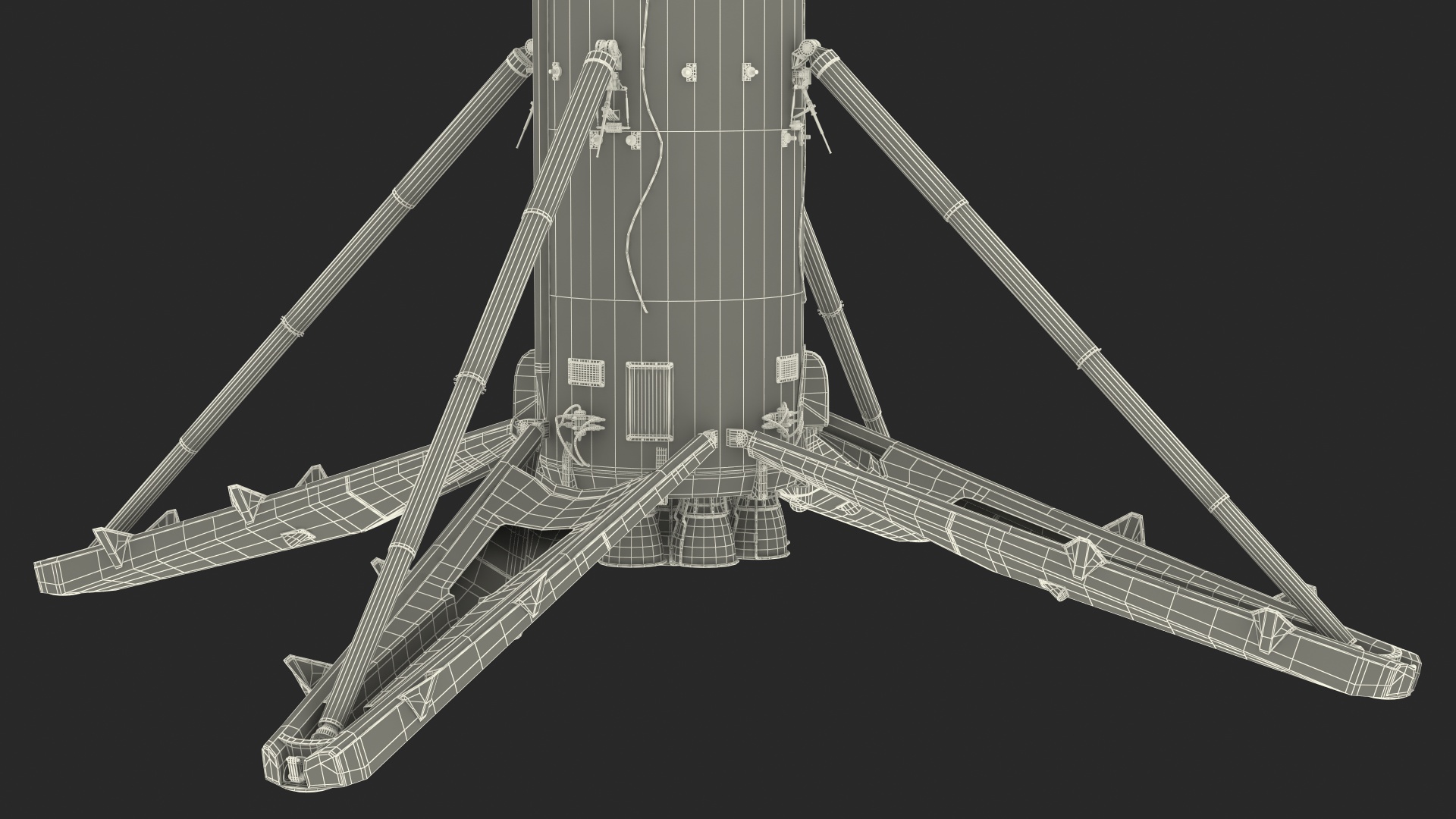 Space Rocket with Satellite Rigged 3D model
