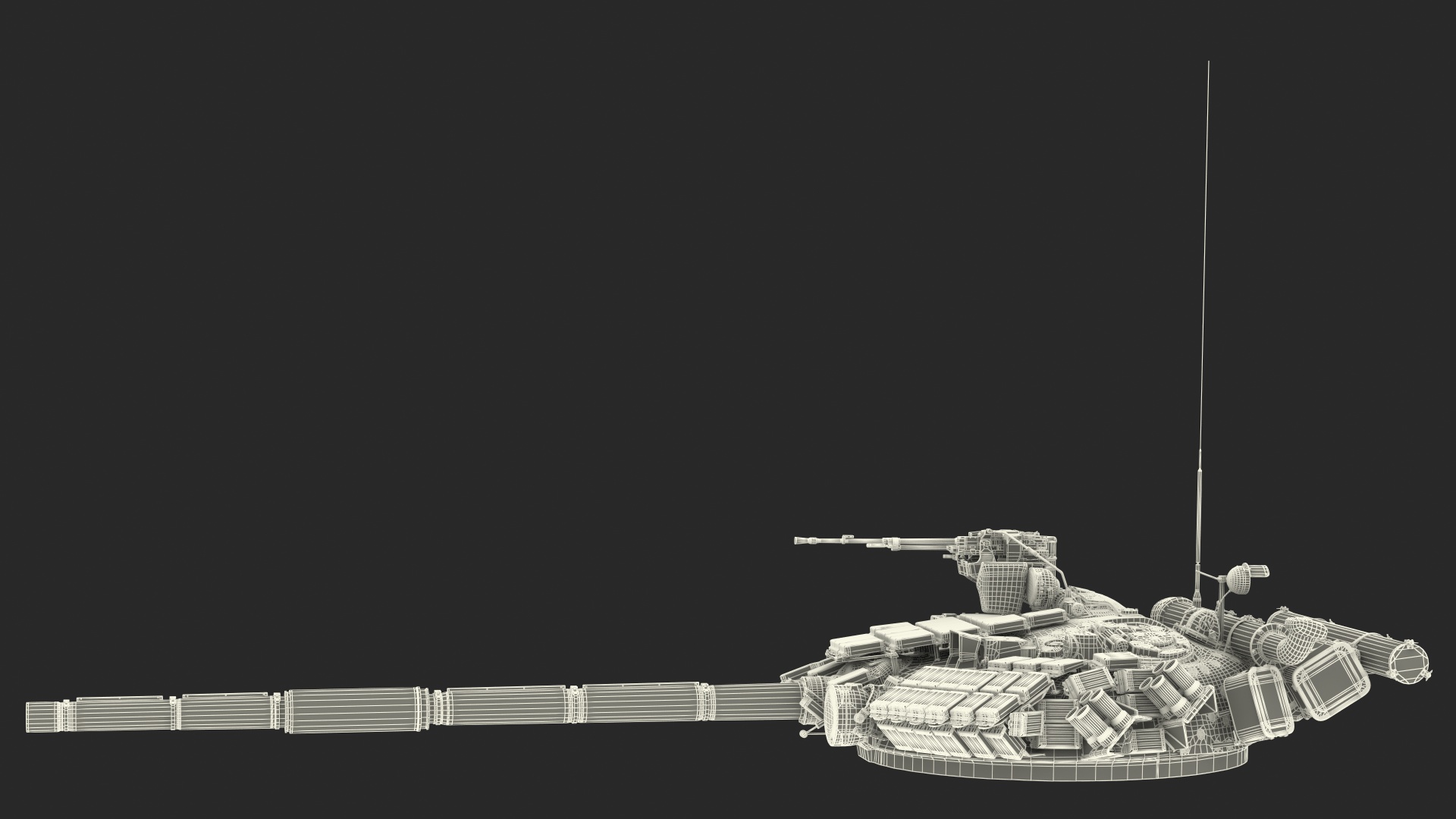 T-64 Tank Turret Dirty 3D