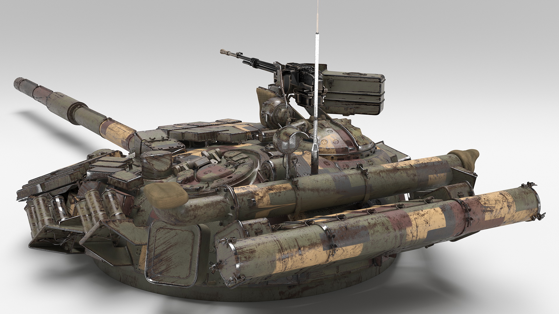 T-64 Tank Turret Dirty 3D