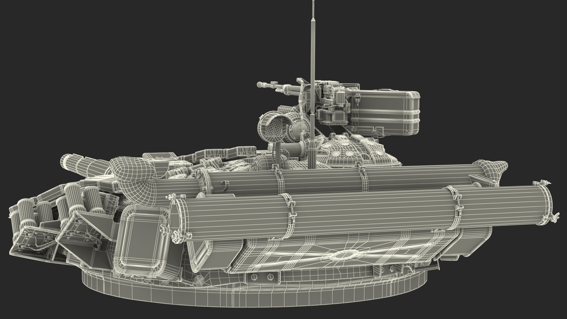 T-64 Tank Turret Dirty 3D