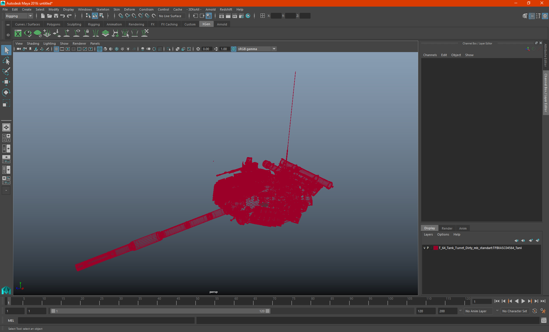 T-64 Tank Turret Dirty 3D