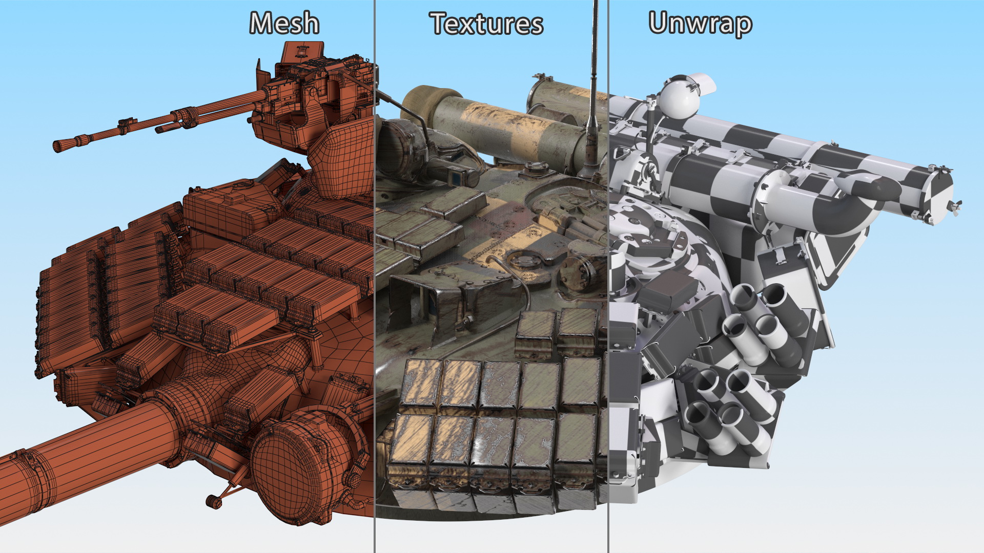 T-64 Tank Turret Dirty 3D
