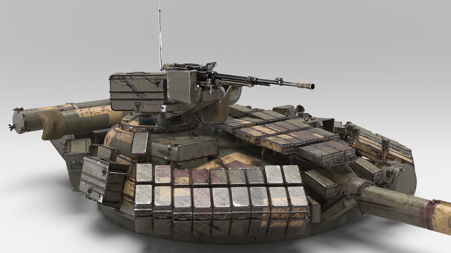 T-64 Tank Turret Dirty 3D