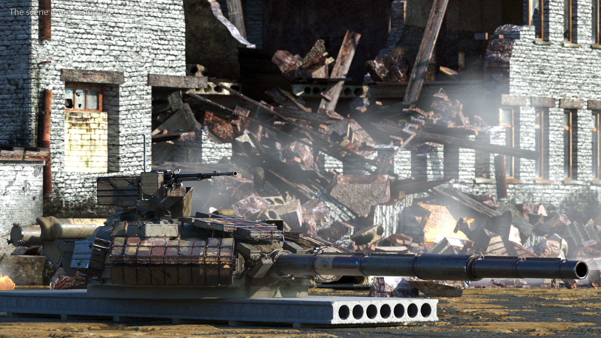 T-64 Tank Turret Dirty 3D