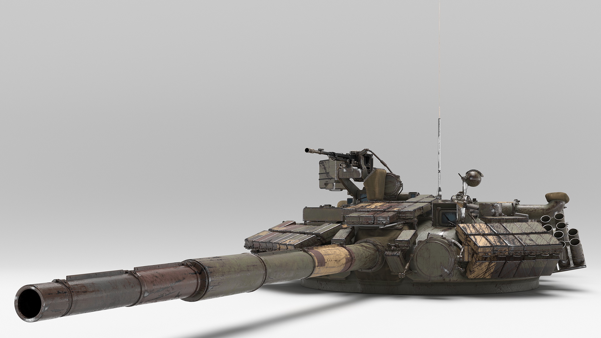 T-64 Tank Turret Dirty 3D