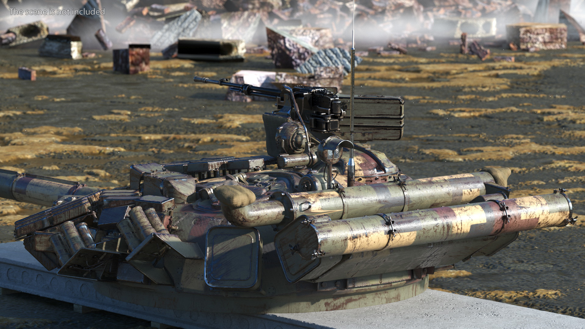 T-64 Tank Turret Dirty 3D