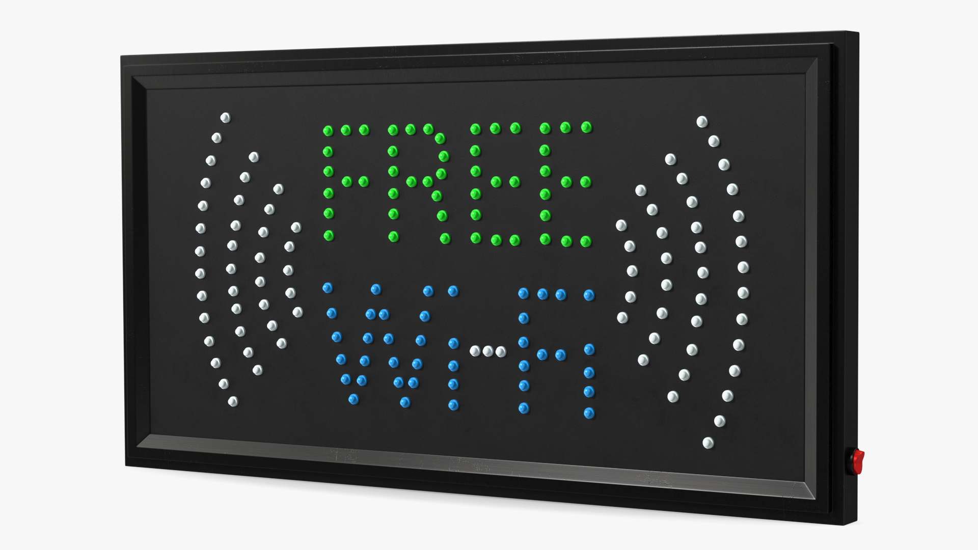 3D Free WiFi Sign Green and Blue LED Neon Light OFF model