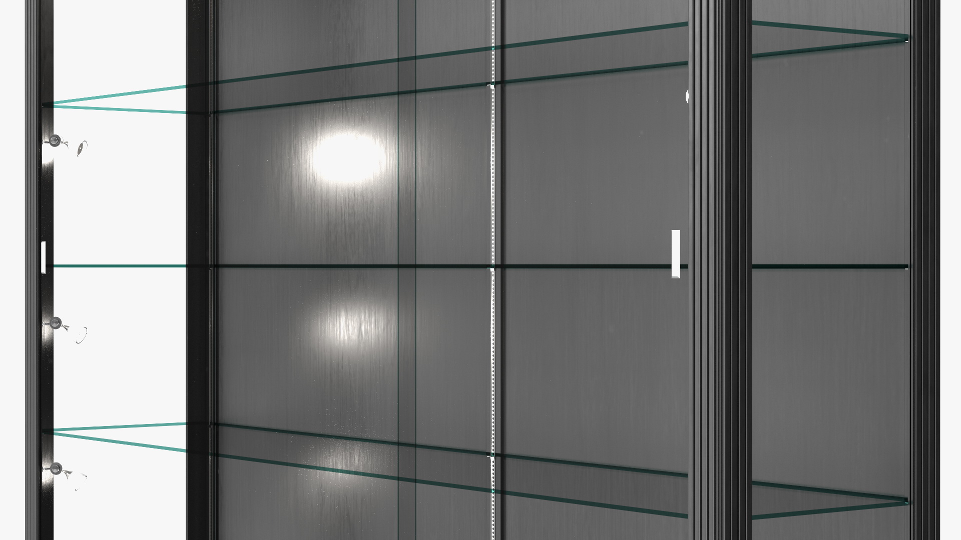 Trophy Display Case Black Illuminated 3D