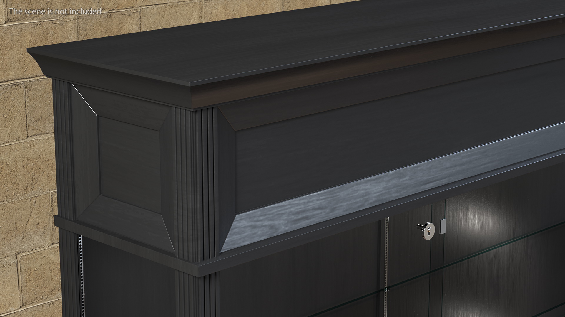 Trophy Display Case Black Illuminated 3D