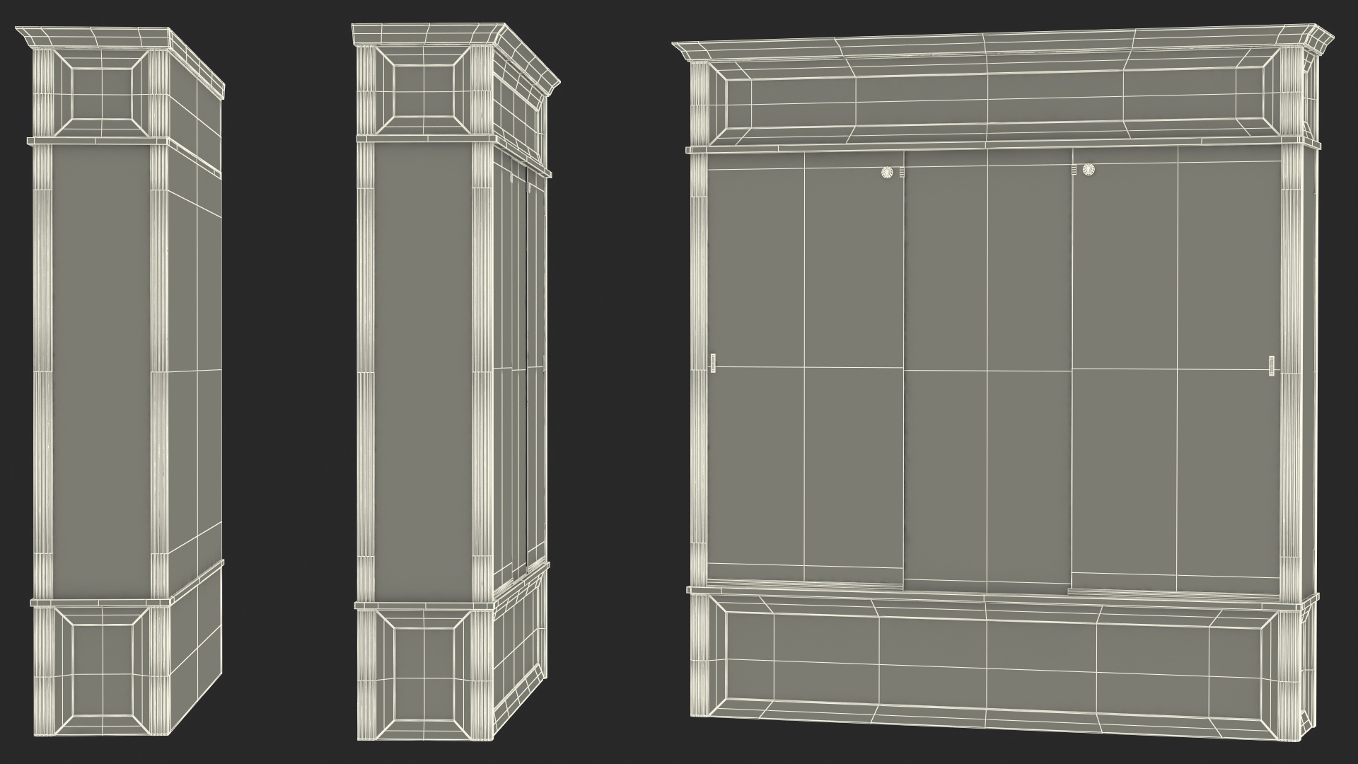 Trophy Display Case Black Illuminated 3D
