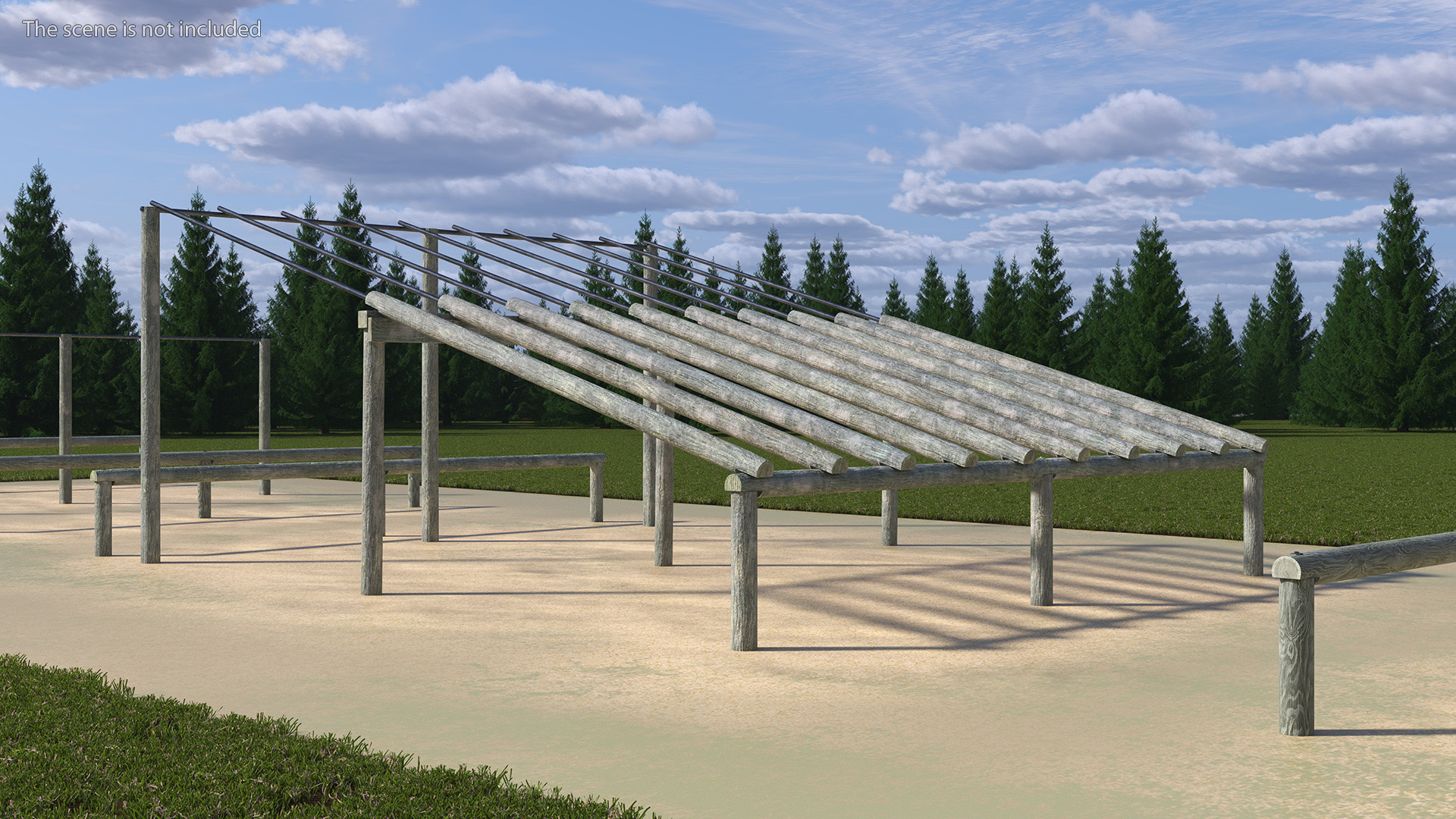 Military Training Obstacles Course Worn 3D model