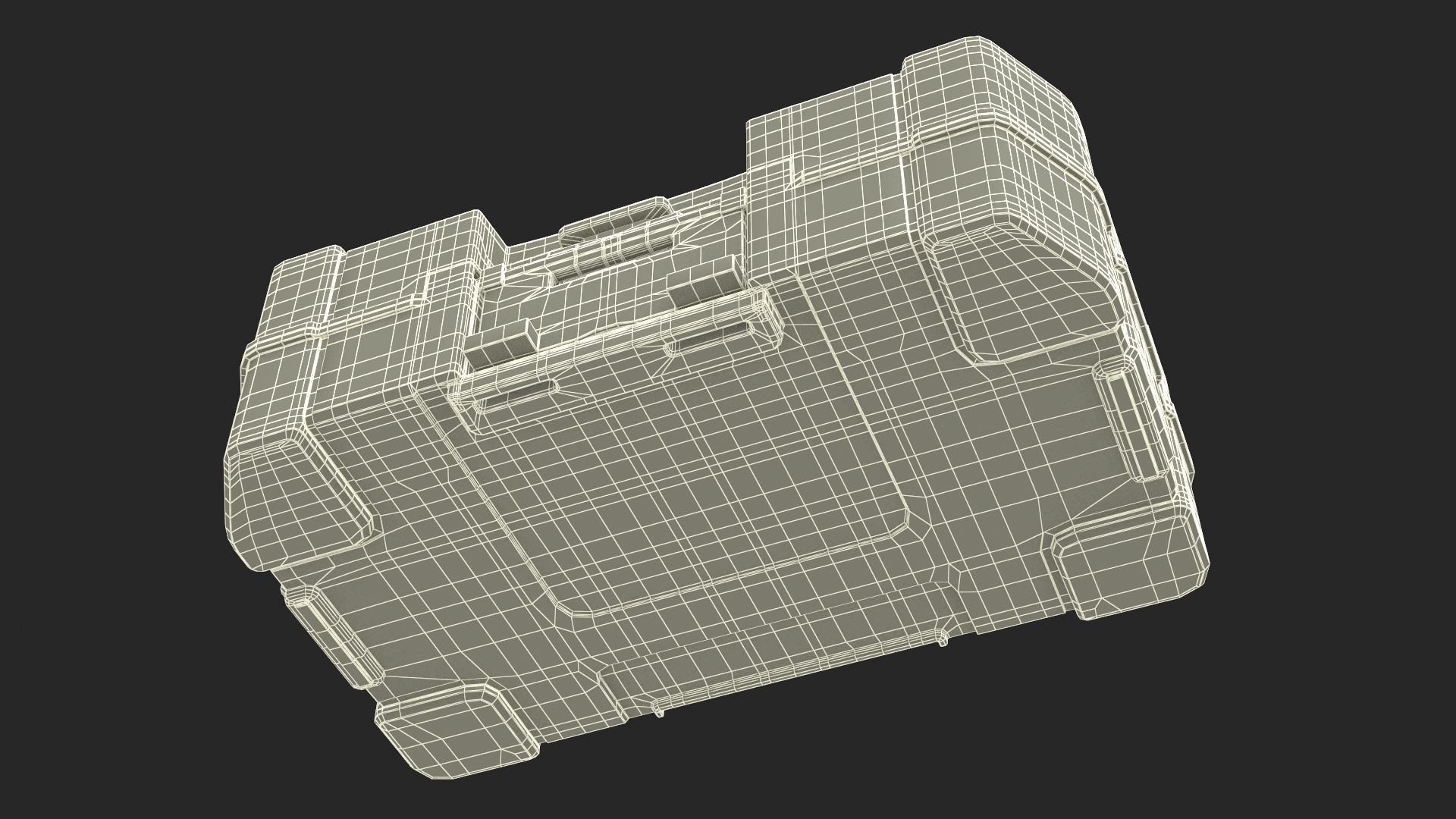 3D Plastic Storage Toolbox model