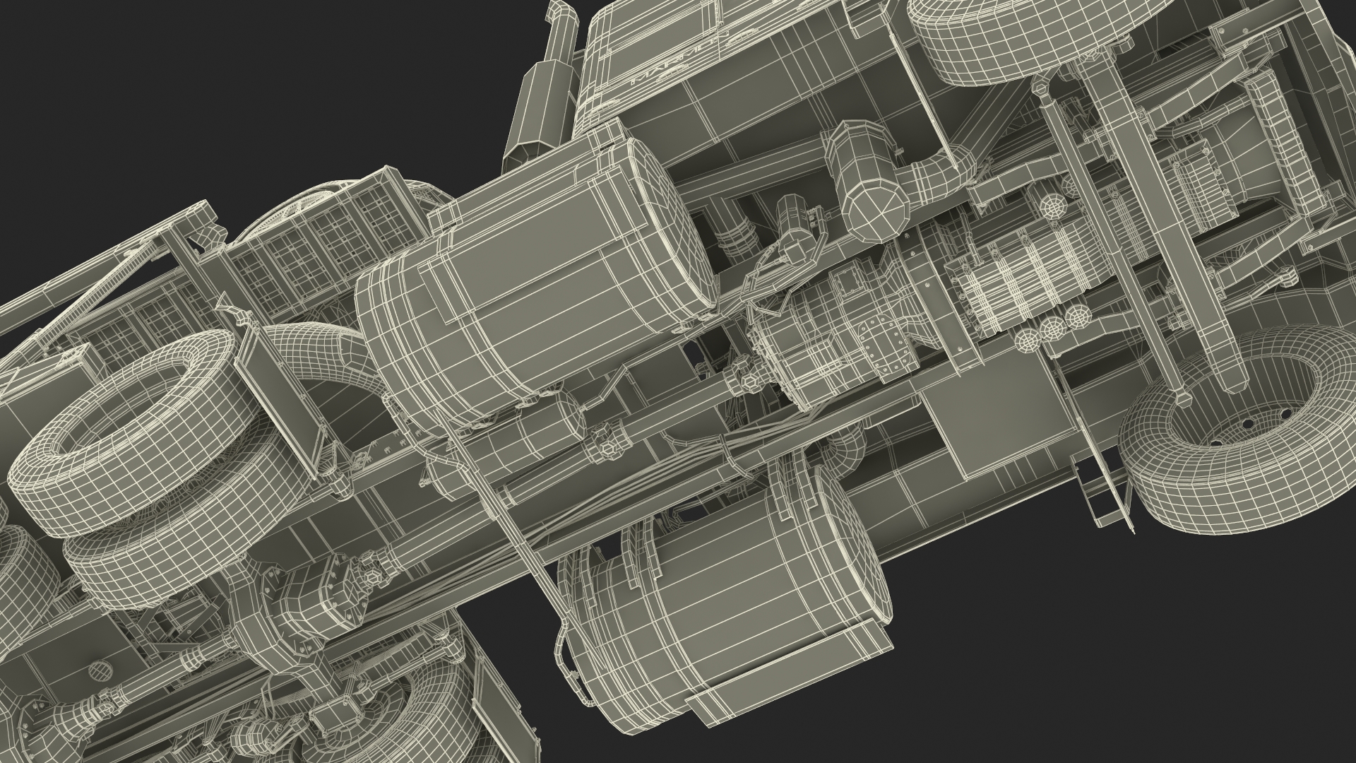 3D Marmon Truck with Car Carrier Loaded Cars