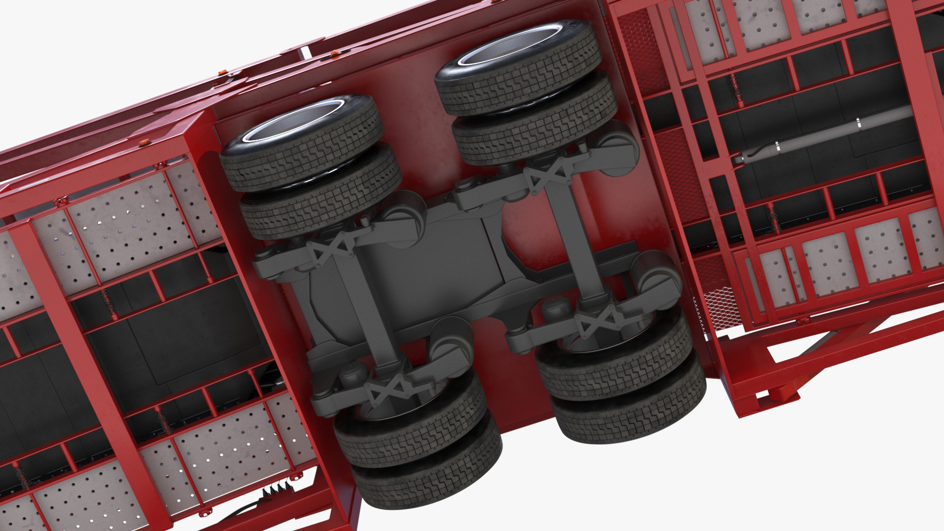 3D Marmon Truck with Car Carrier Loaded Cars