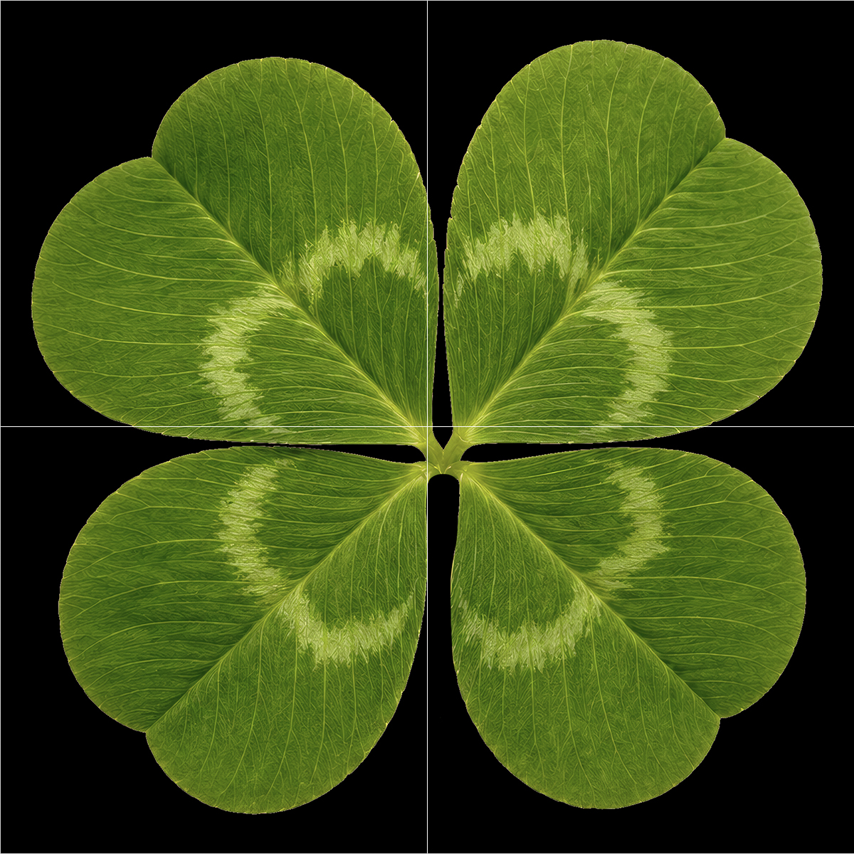 Low Poly Clover Leaves Green, view 10