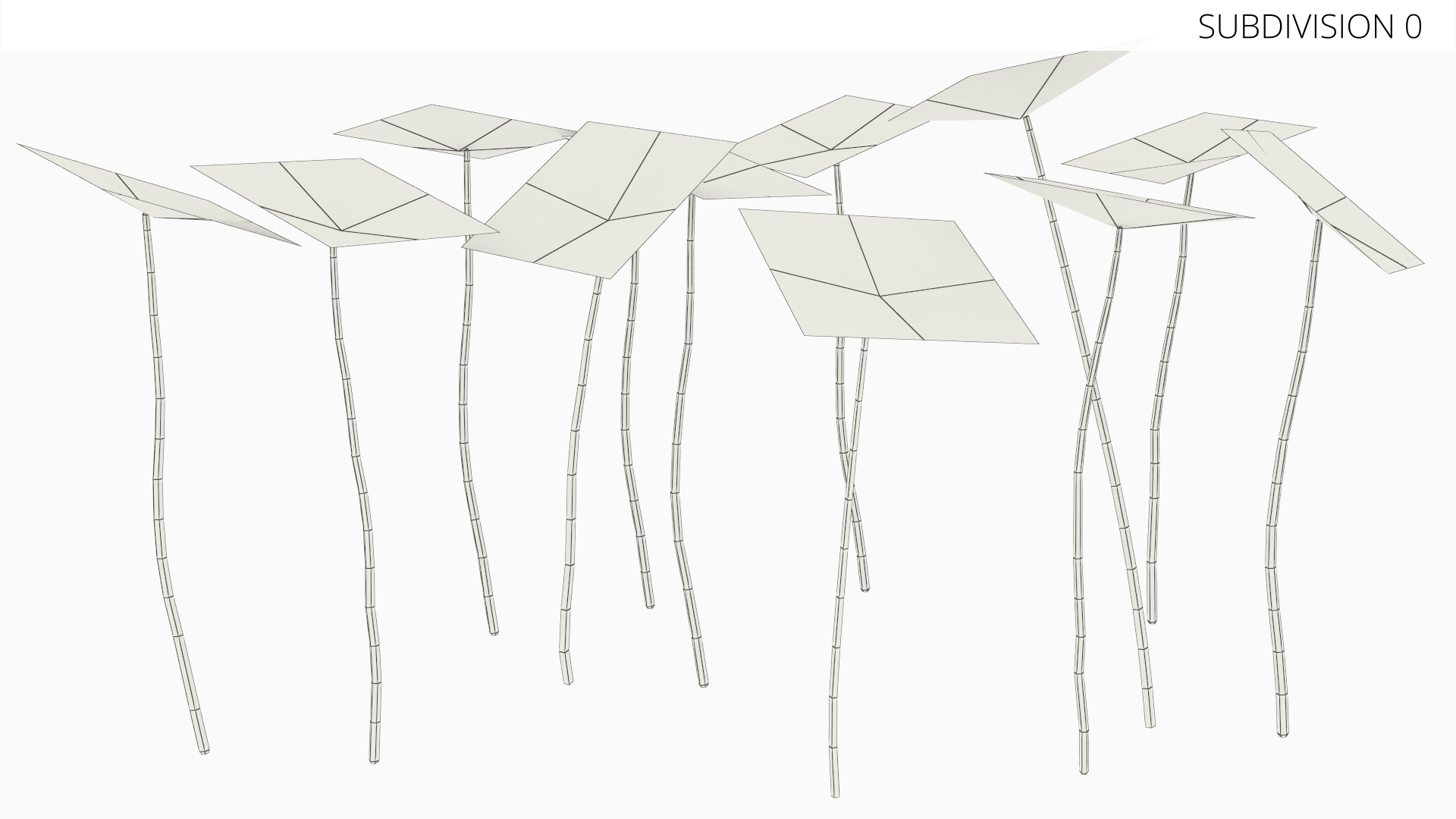 Low Poly Clover Leaves Green, view 6