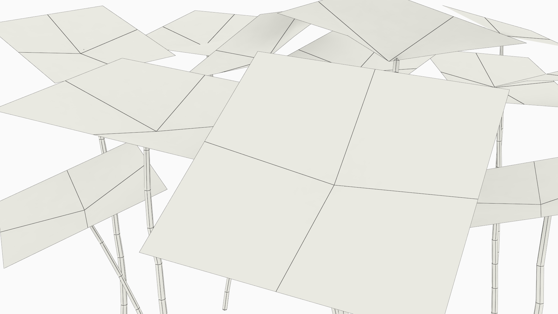 Low Poly Clover Leaves Green, view 8