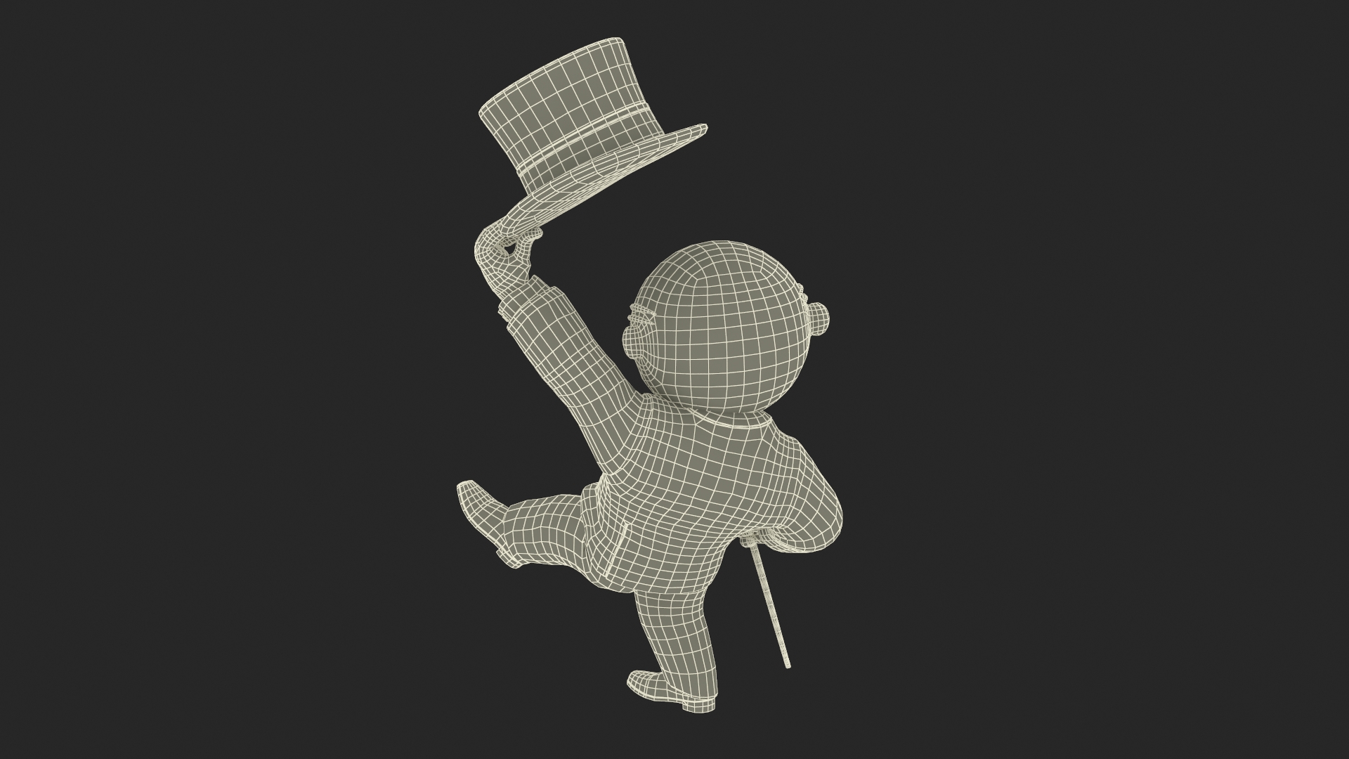Mr Monopoly Hello Pose 3D