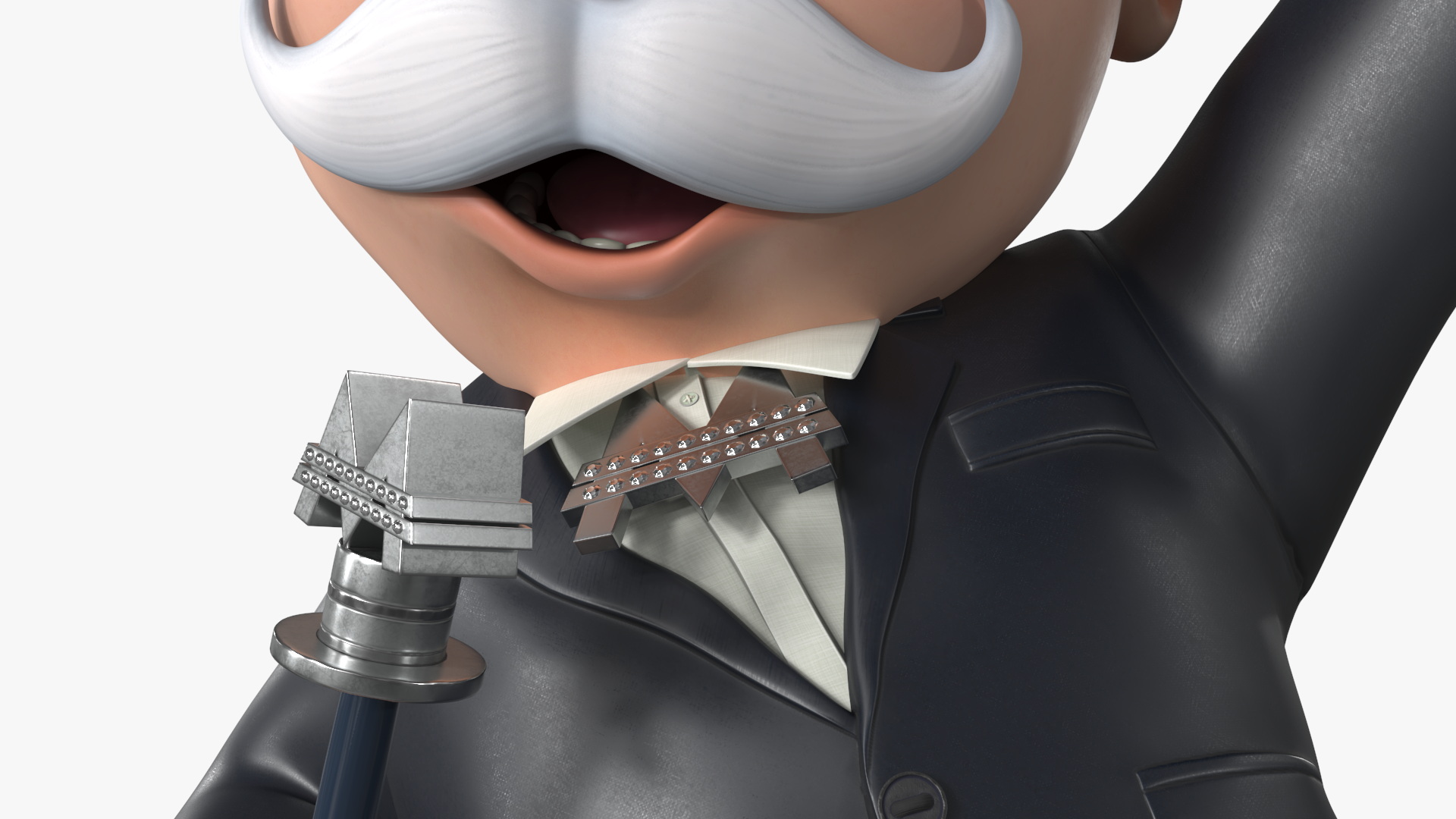 Mr Monopoly Hello Pose 3D