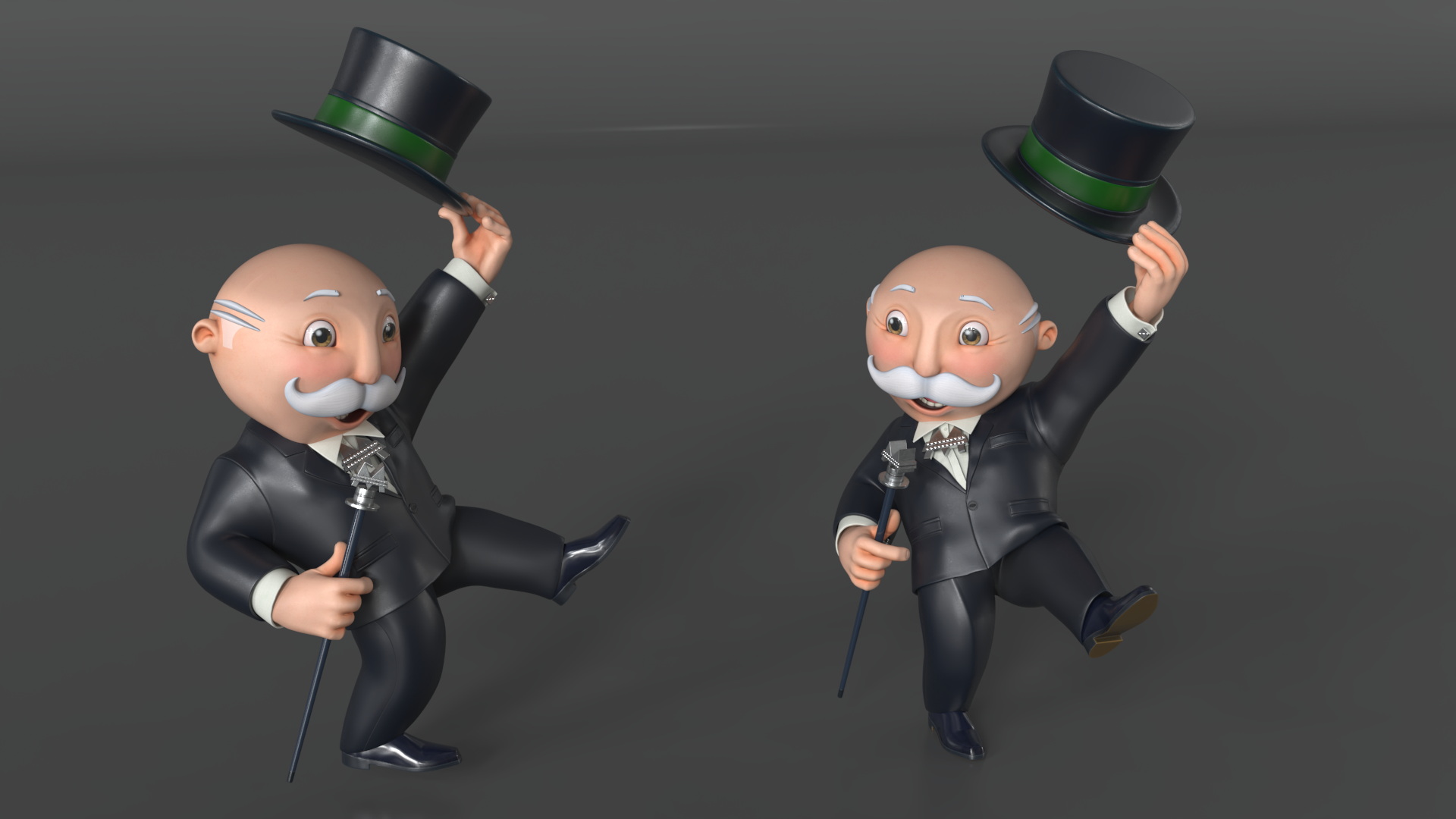 Mr Monopoly Hello Pose 3D