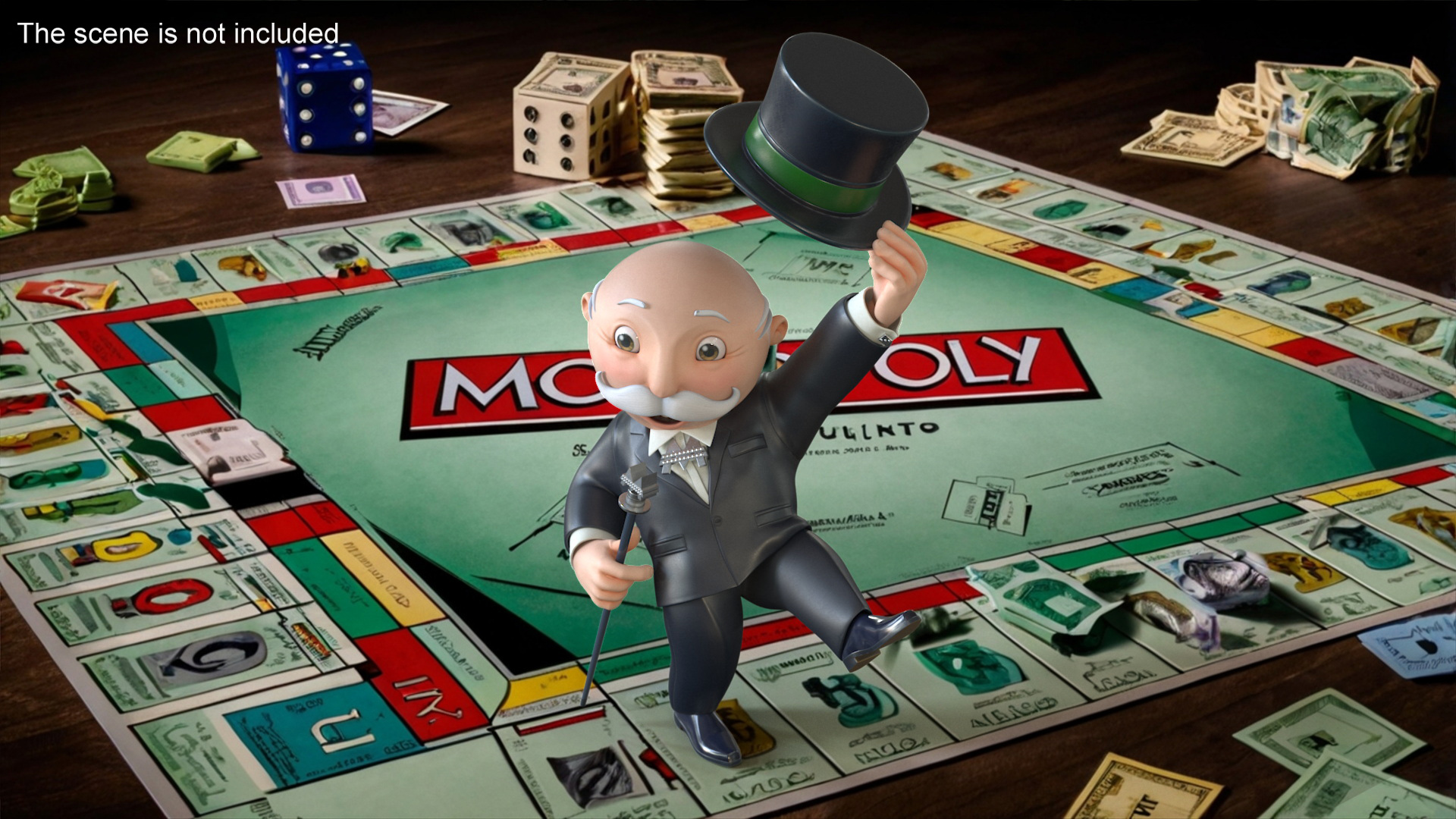 Mr Monopoly Hello Pose 3D