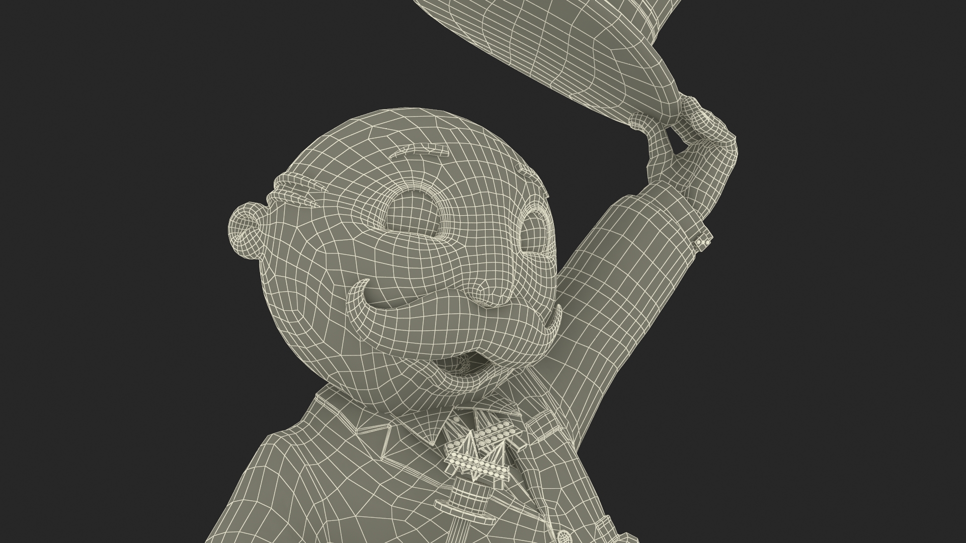 Mr Monopoly Hello Pose 3D
