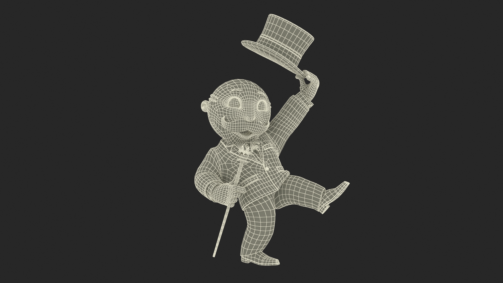 Mr Monopoly Hello Pose 3D