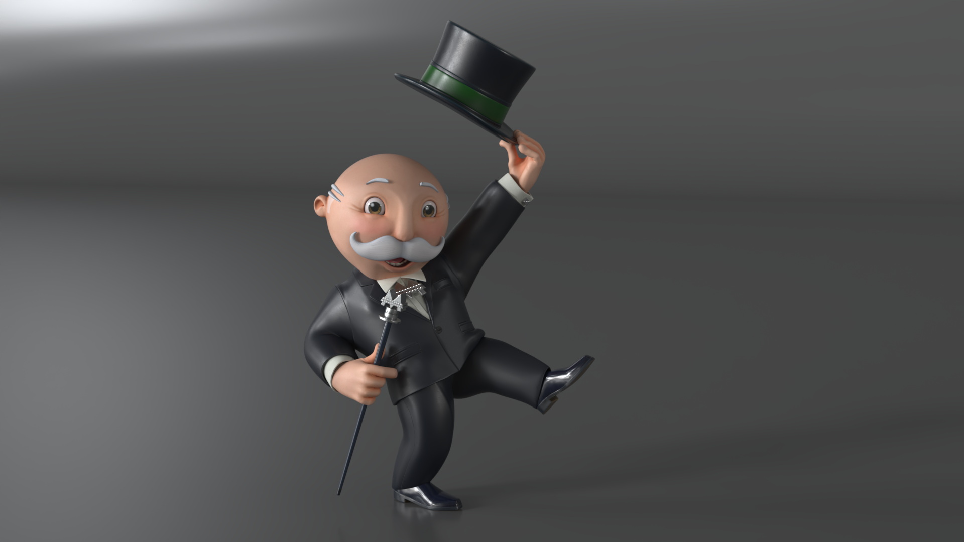 Mr Monopoly Hello Pose 3D