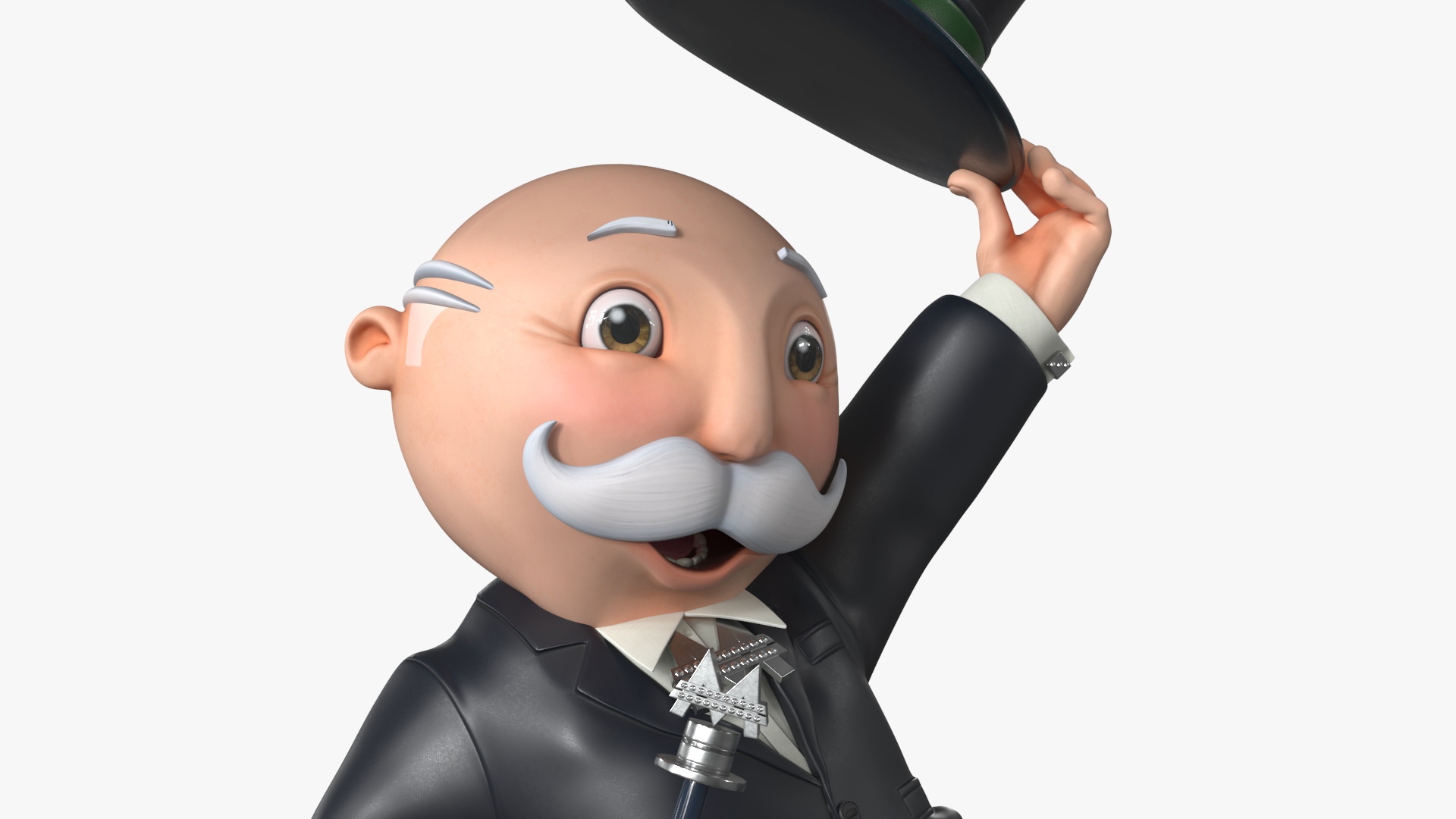 Mr Monopoly Hello Pose 3D