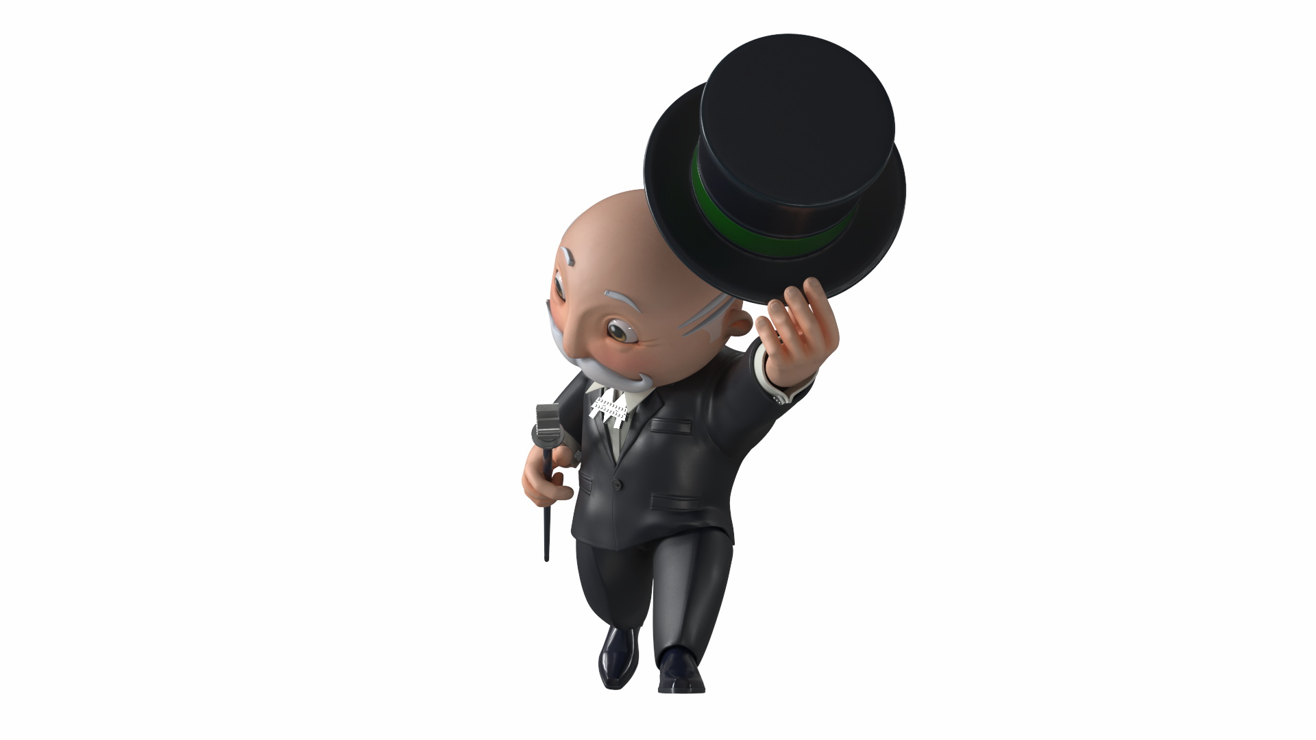 Mr Monopoly Hello Pose 3D