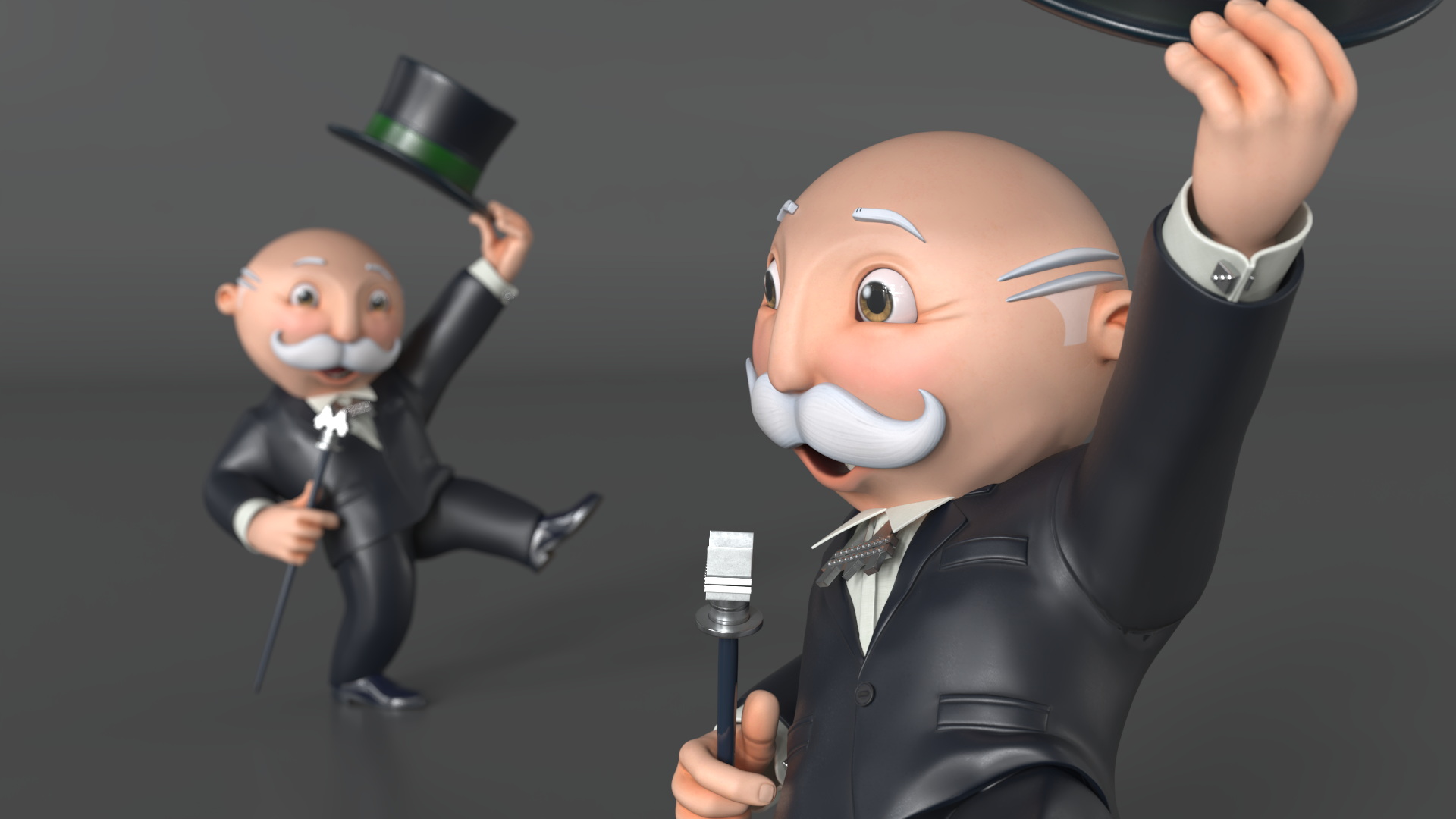 Mr Monopoly Hello Pose 3D