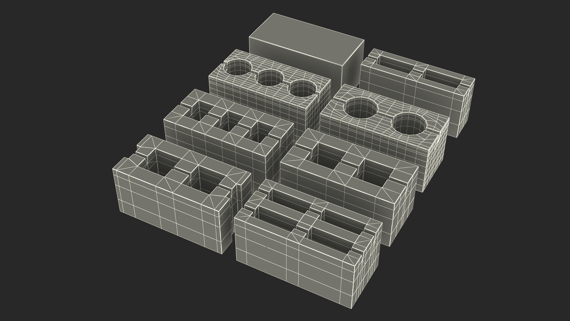 3D model Concrete Bricks