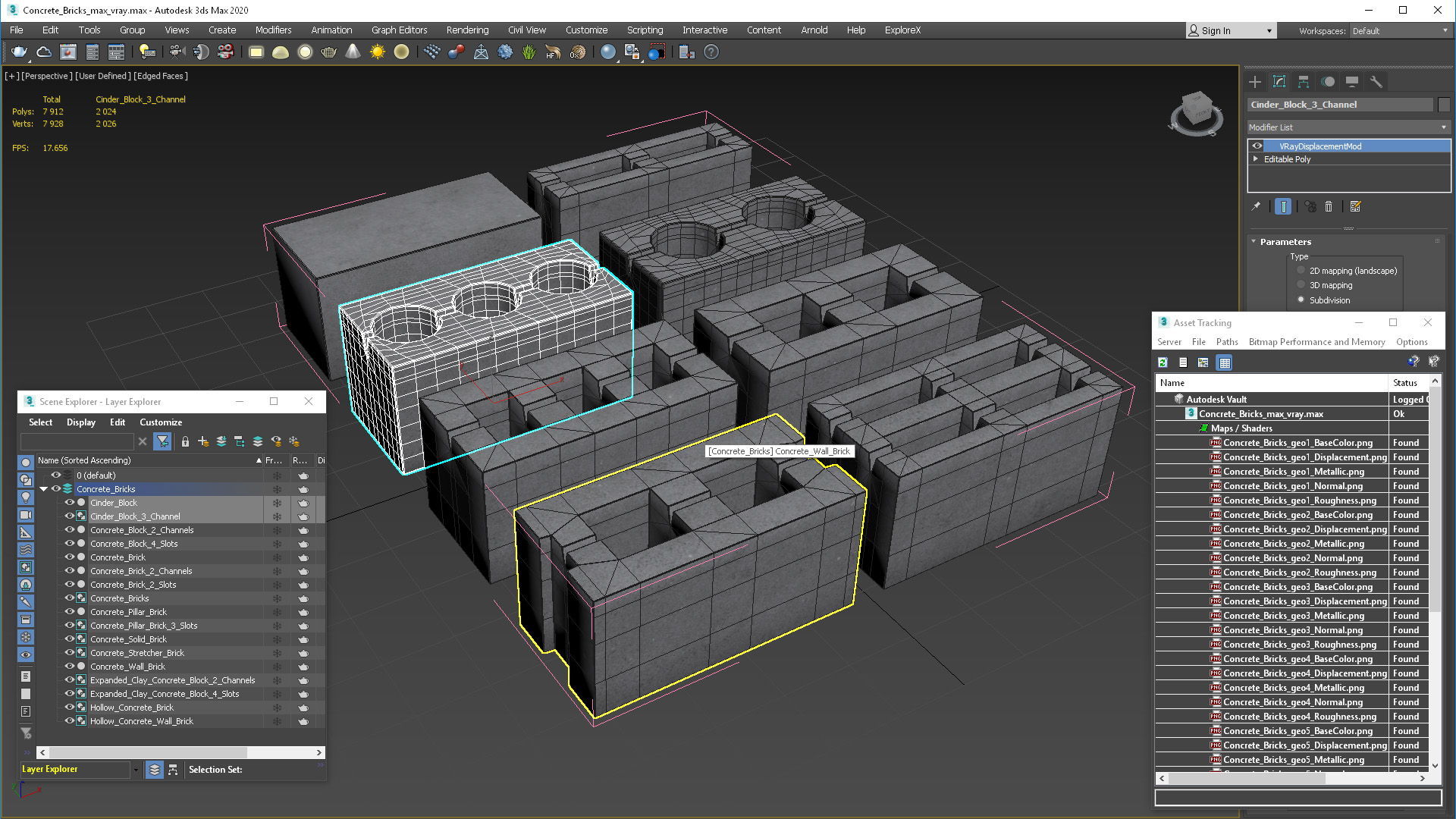 3D model Concrete Bricks