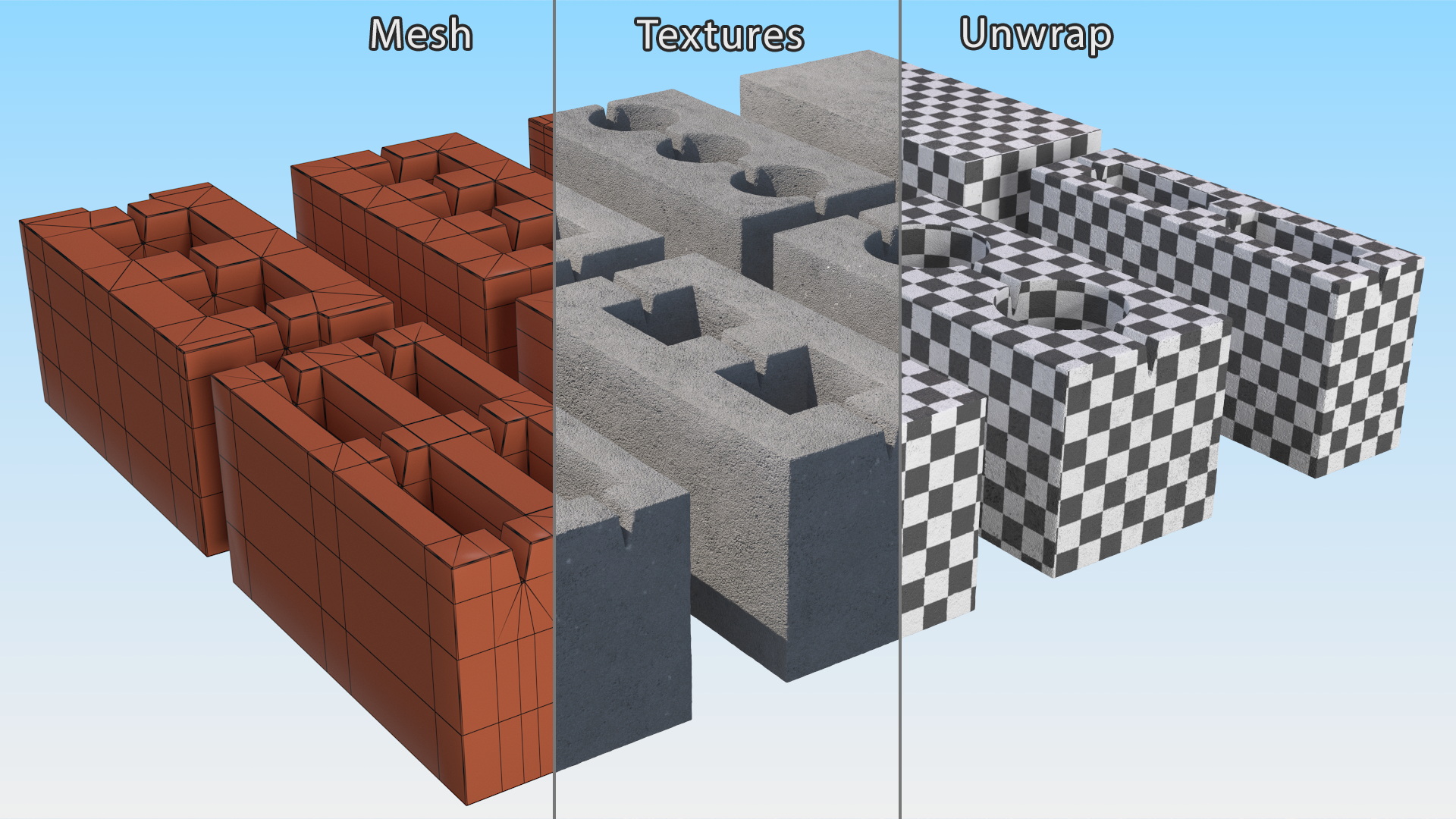 3D model Concrete Bricks