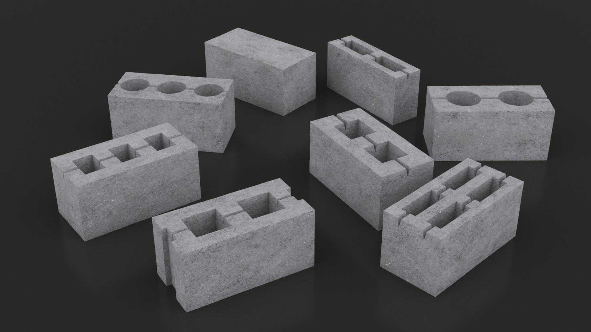 3D model Concrete Bricks
