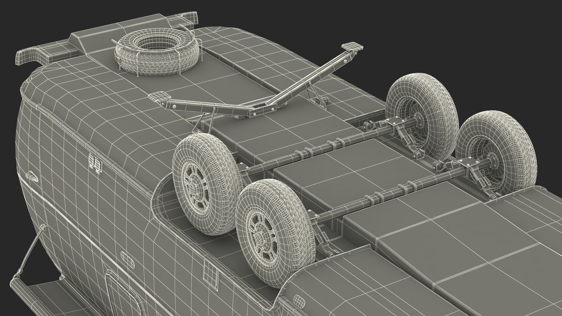 Travel Trailer Airstream Classic 33FB Rigged 3D model