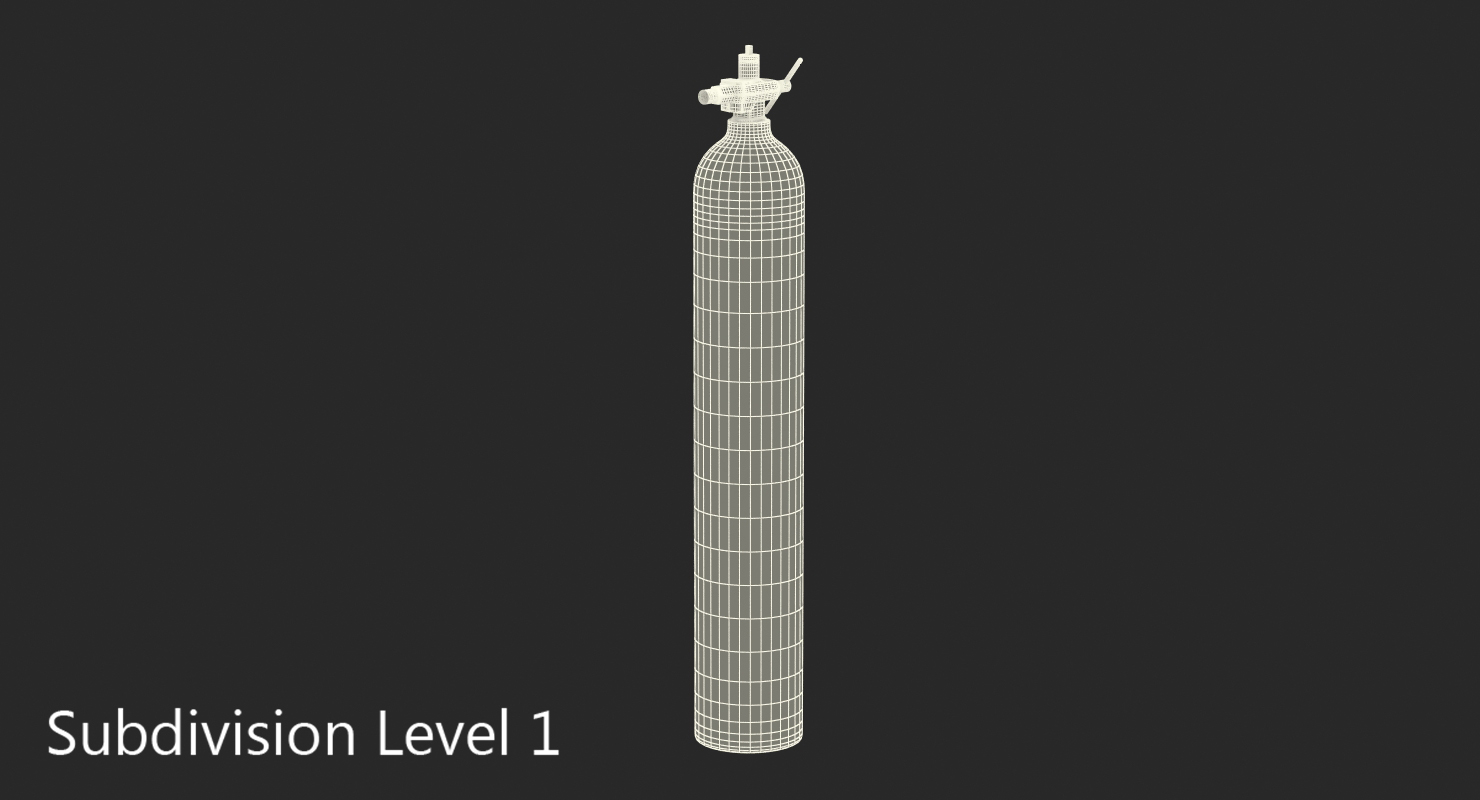 Oxygen Cylinder E Tank 3D