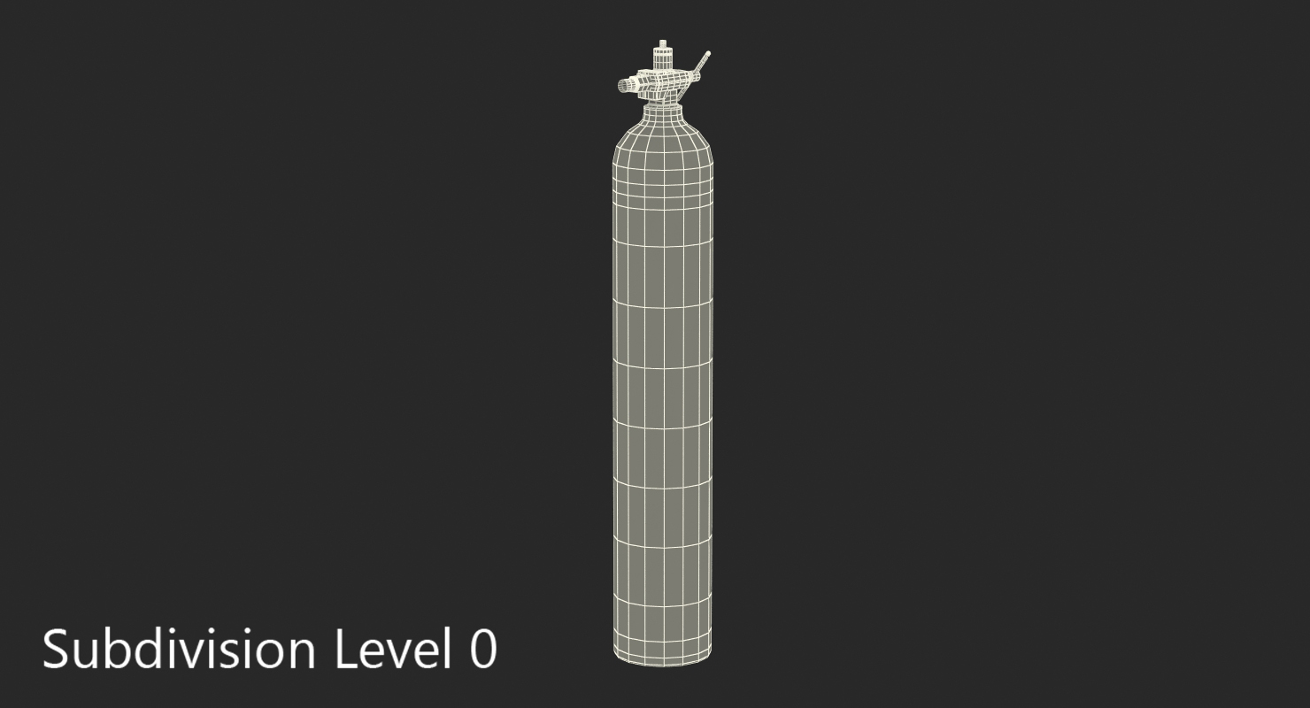Oxygen Cylinder E Tank 3D