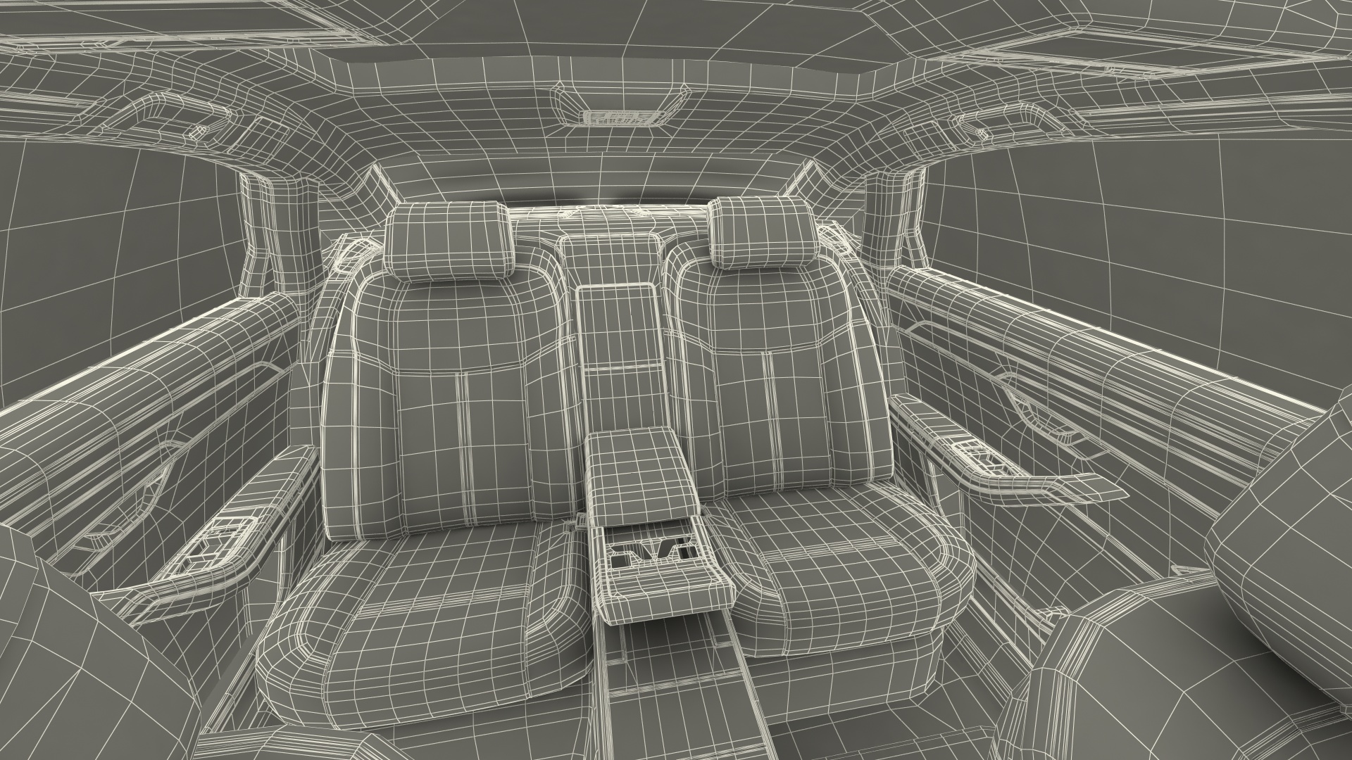 3D Luxury Sedan Horch Audi A8L Simple Interior model