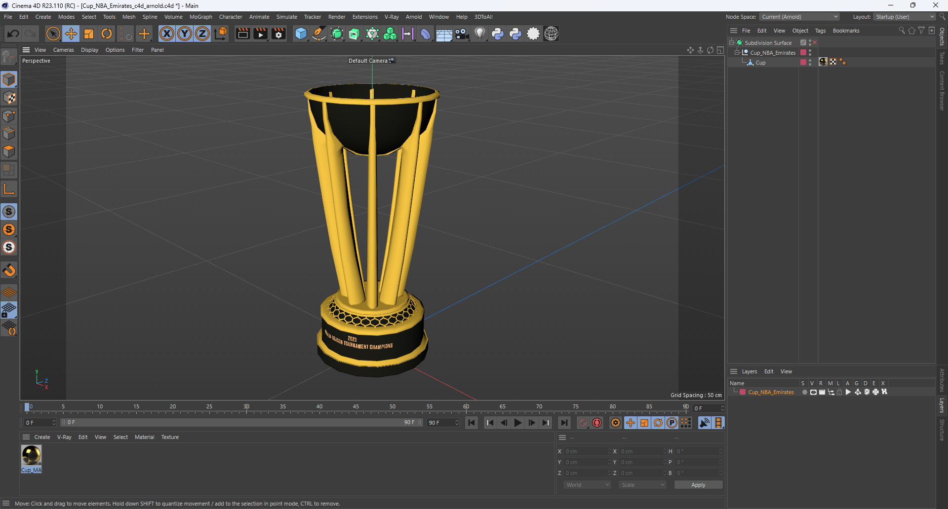 3D Cup NBA Emirates
