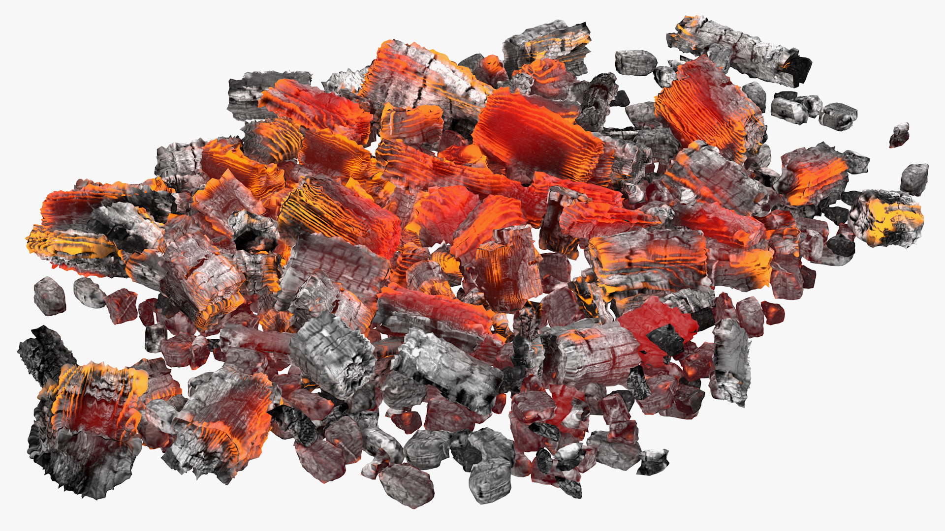 Gas Grill with Meat and Vegetables 3D model