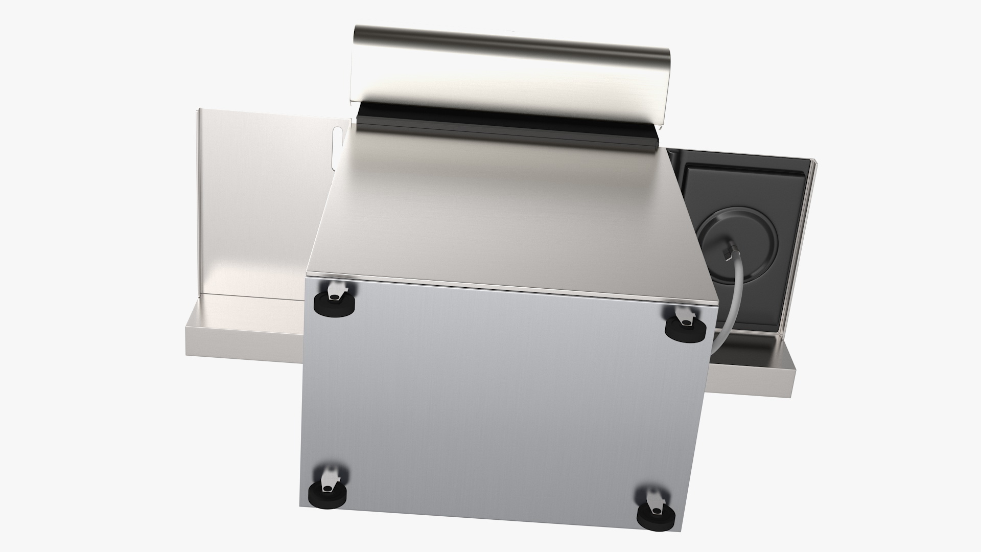 Gas Grill with Meat and Vegetables 3D model
