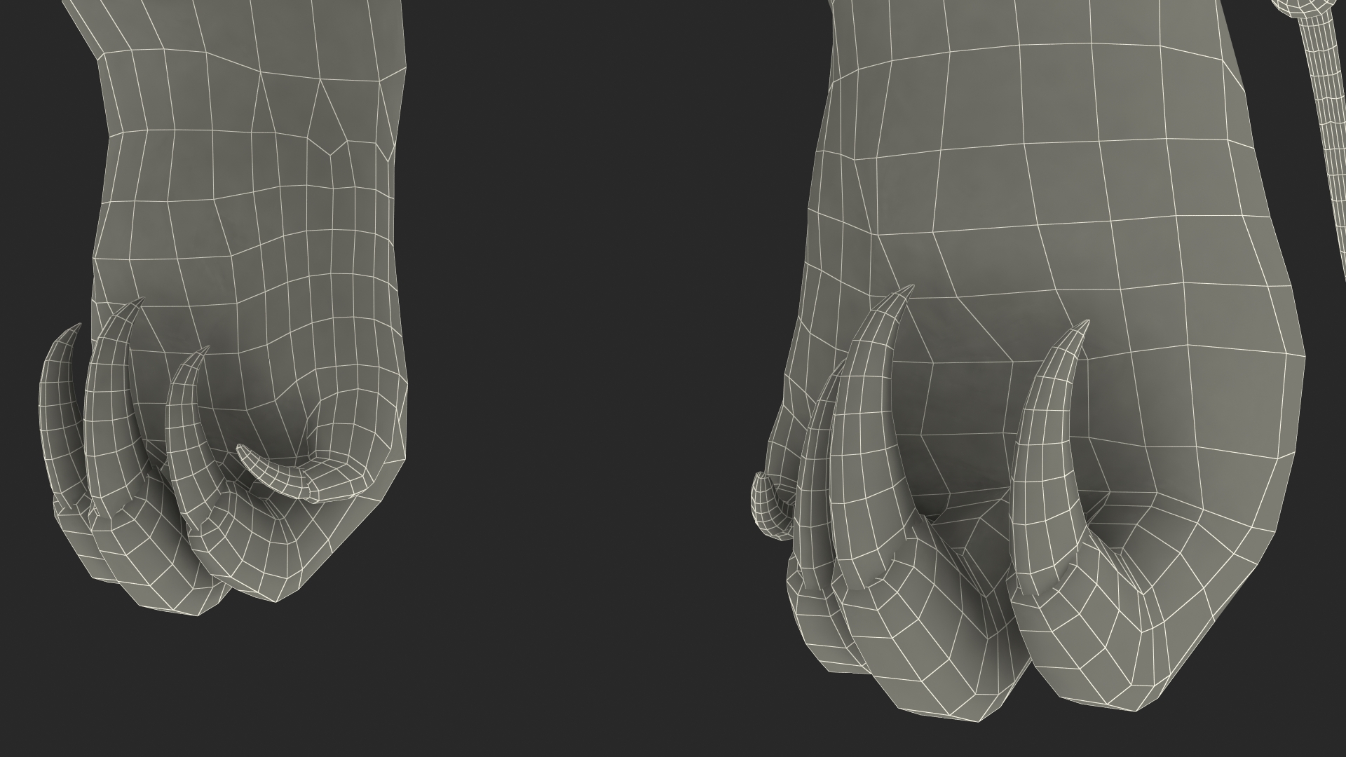 Anteater Rigged Fur 3D model