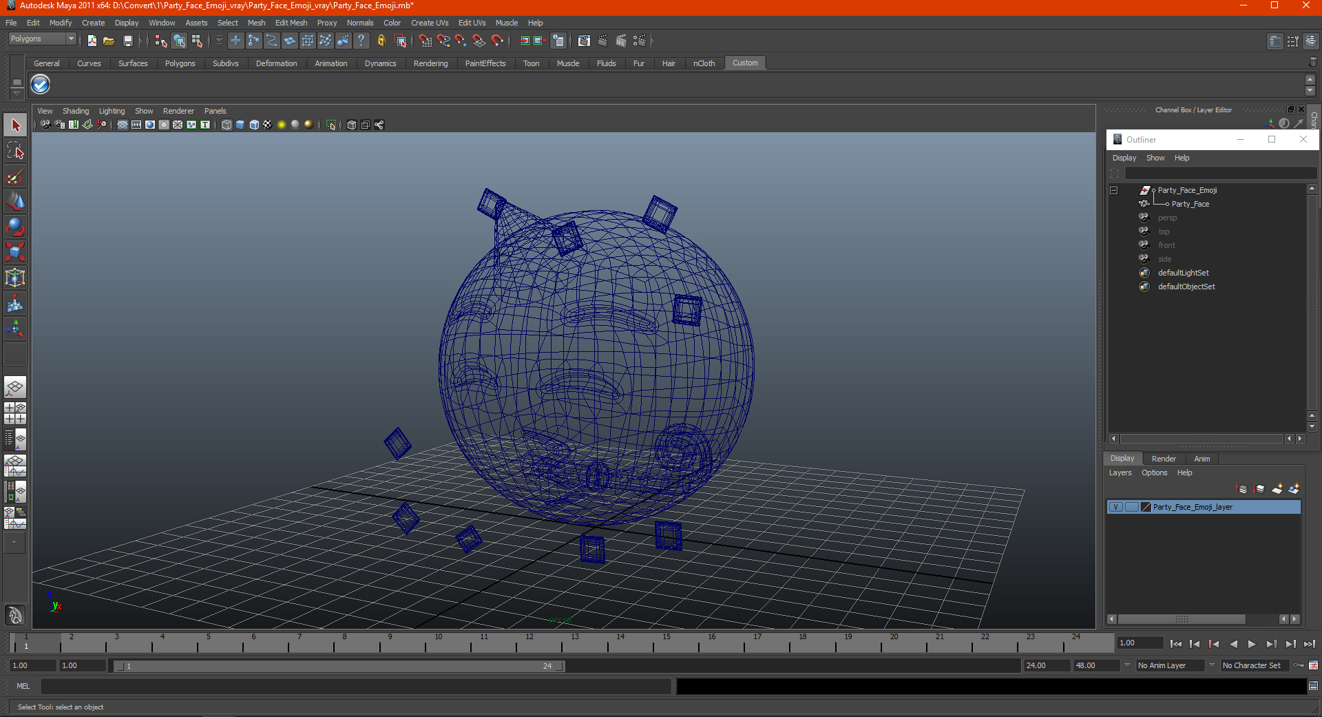 3D Party Face Emoji