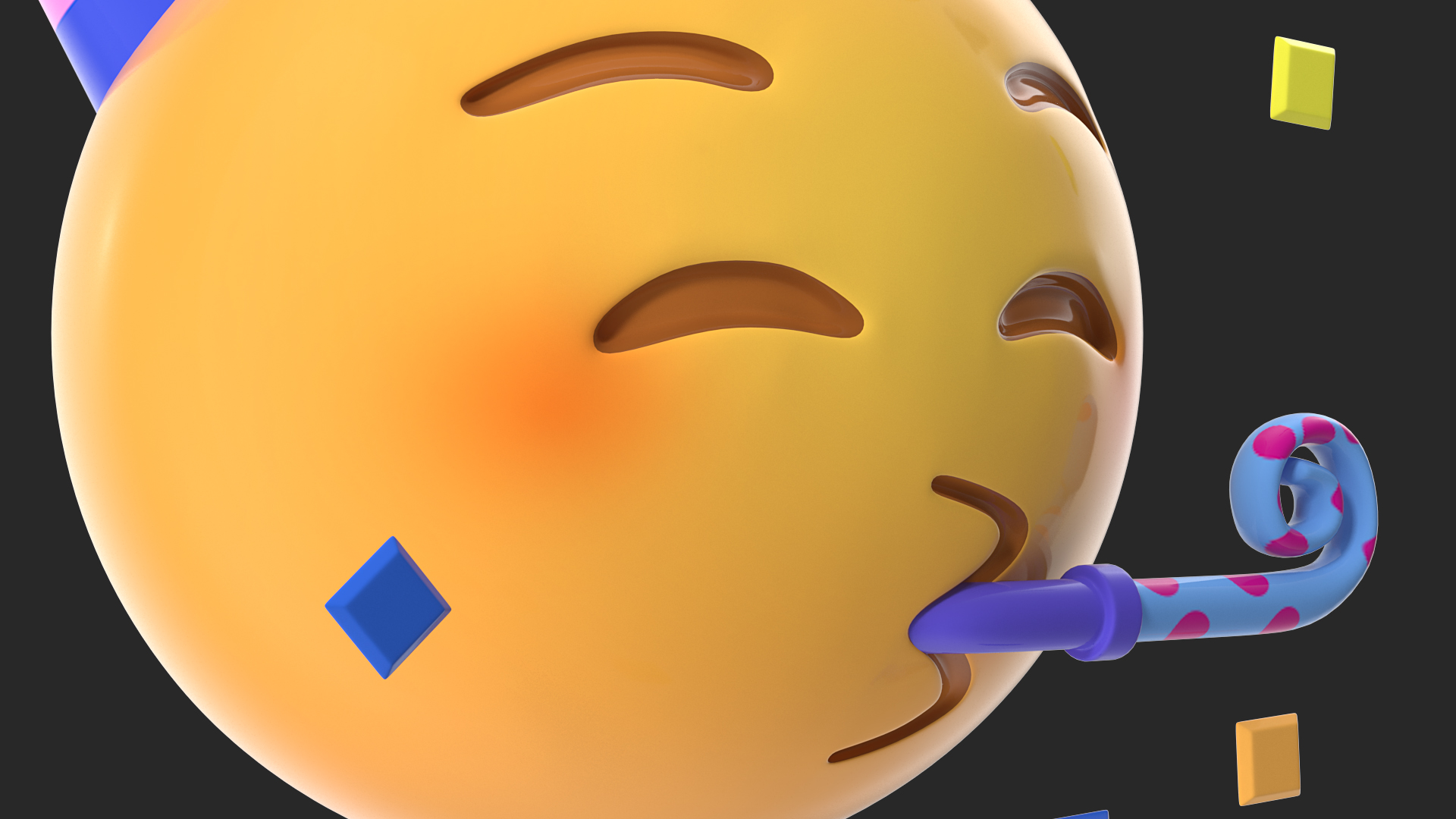 3D Party Face Emoji