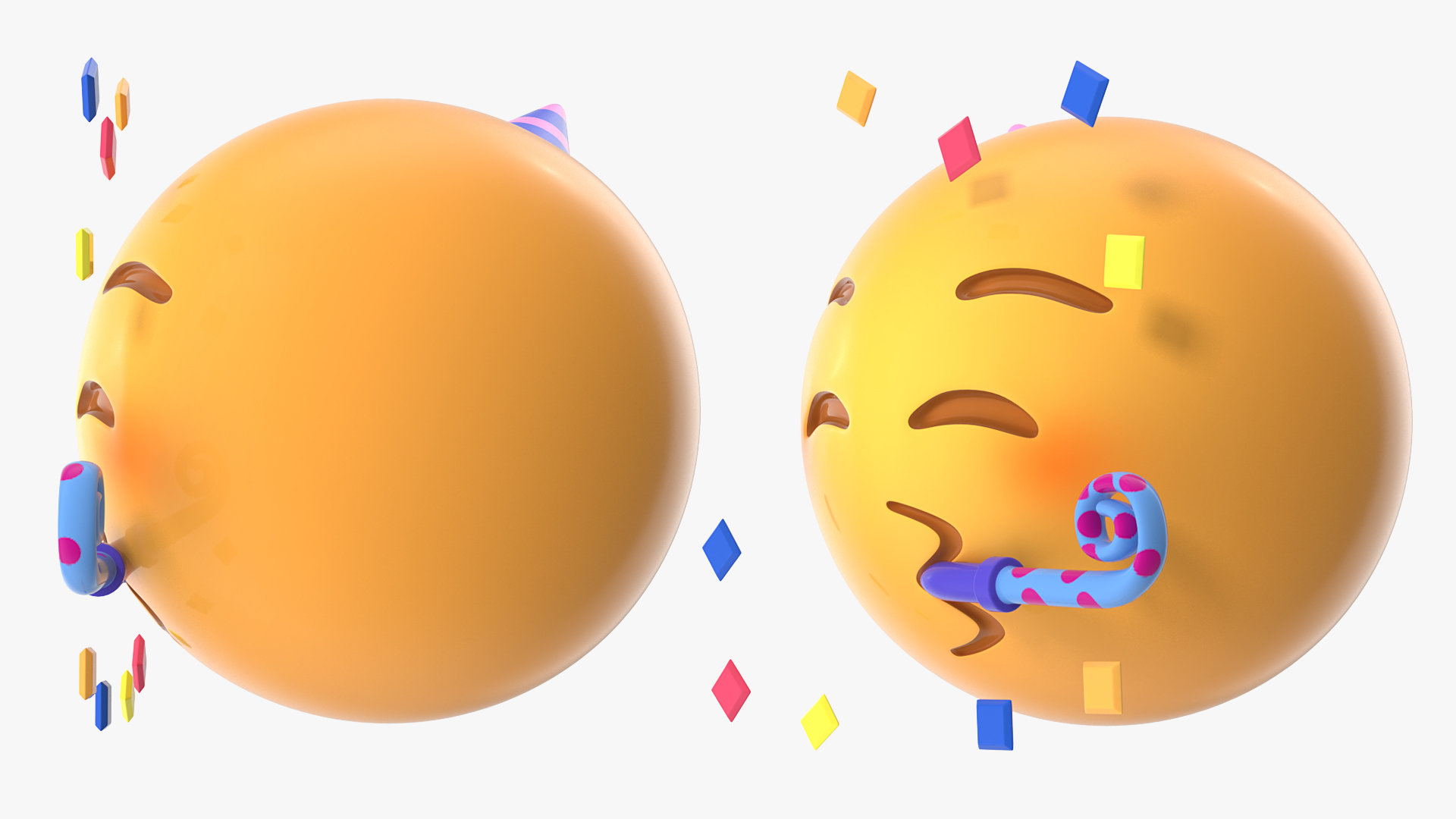 3D Party Face Emoji