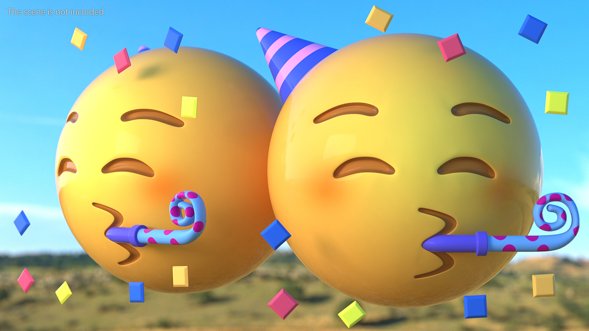 3D Party Face Emoji