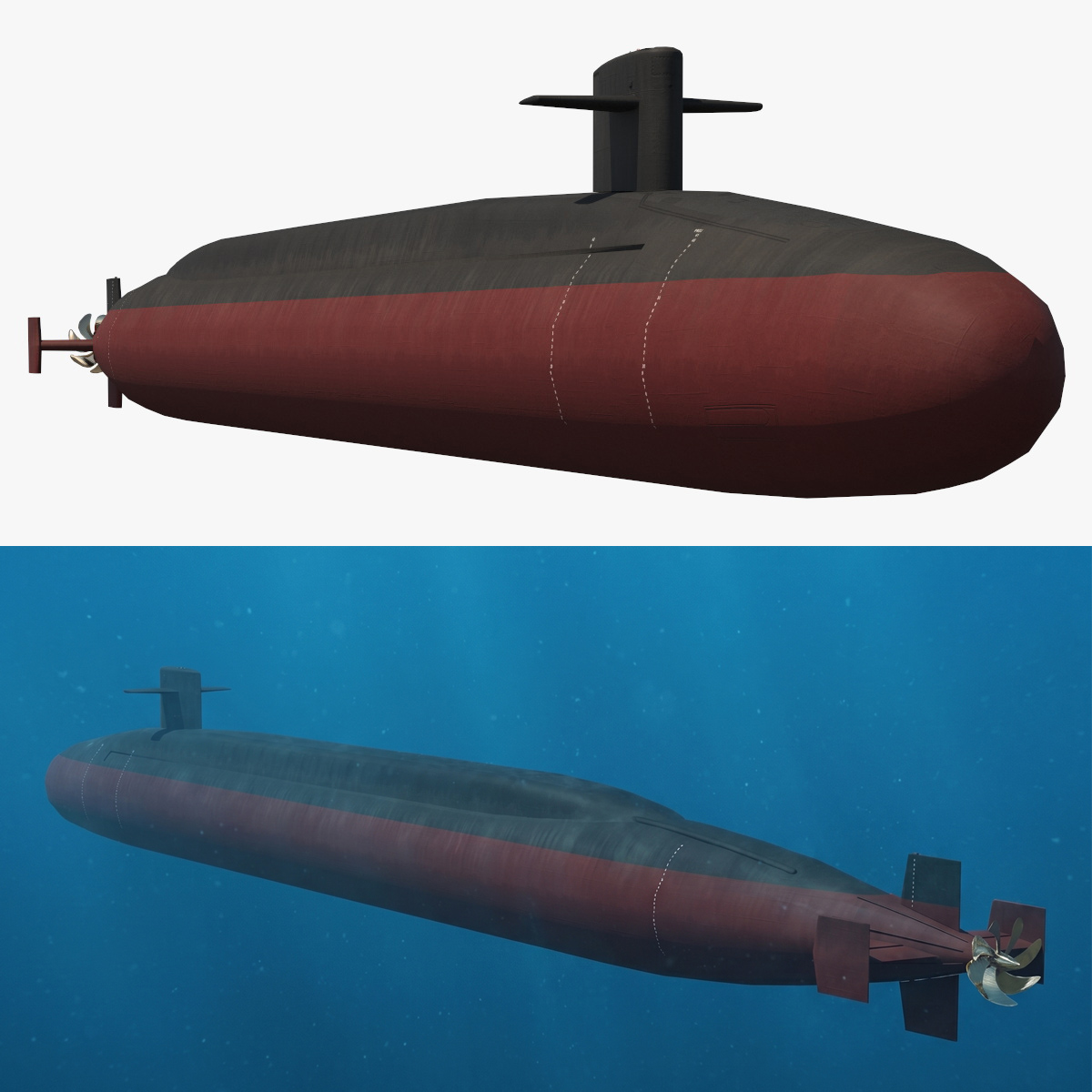 US Nuclear Submarine Ohio Class Game Ready