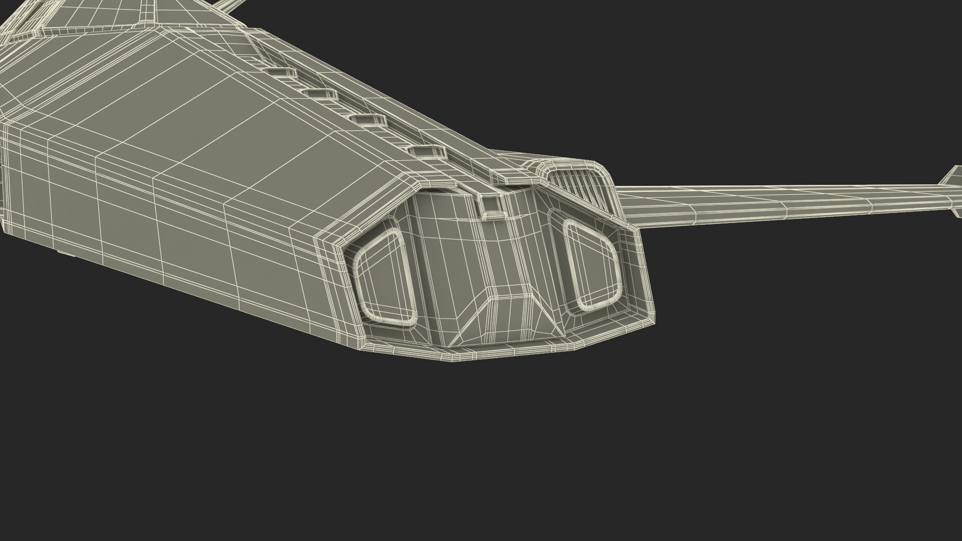 3D Futuristic Space Fighter Aircraft model